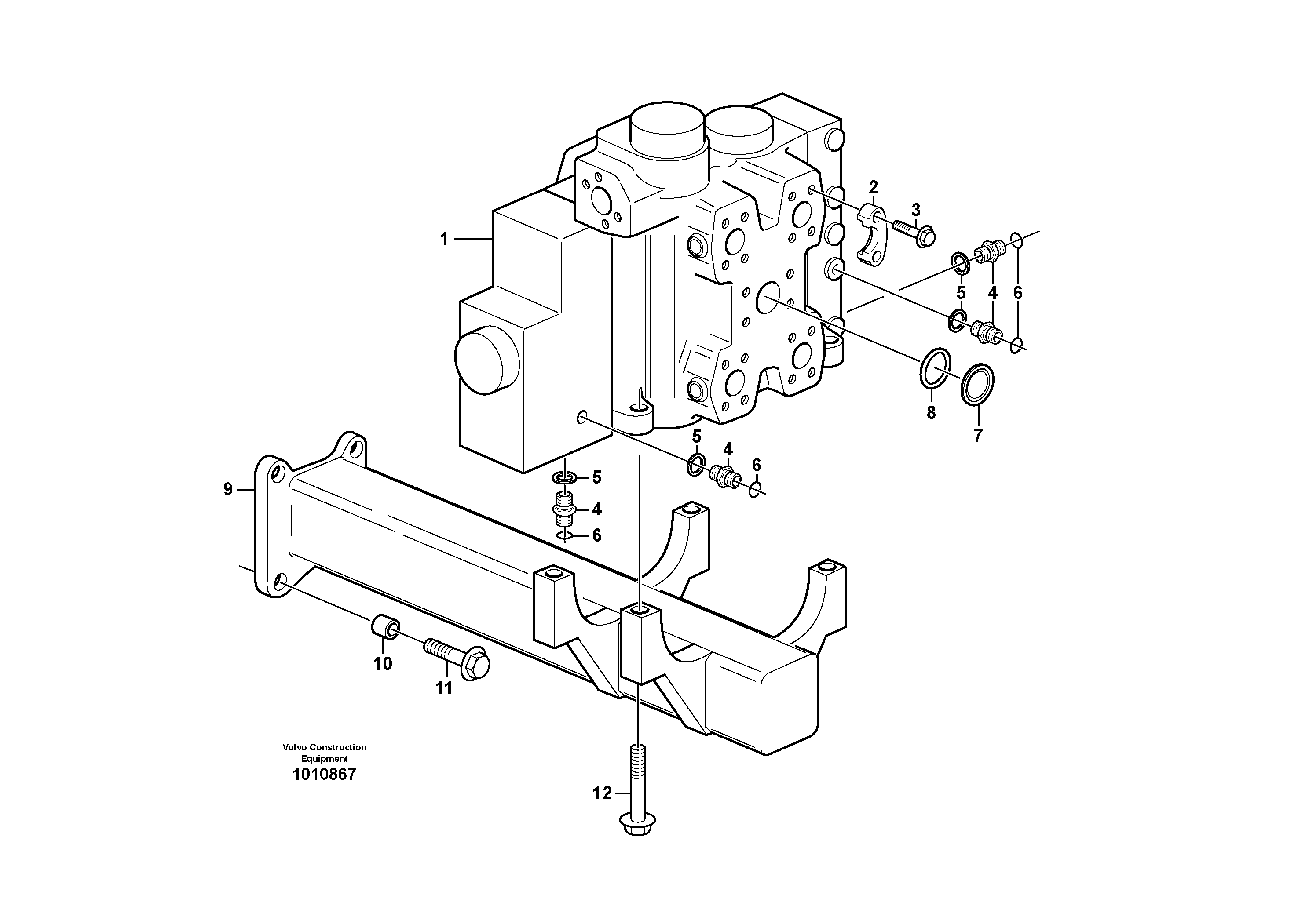 Control valve with fitting parts. — volvo parts diagram