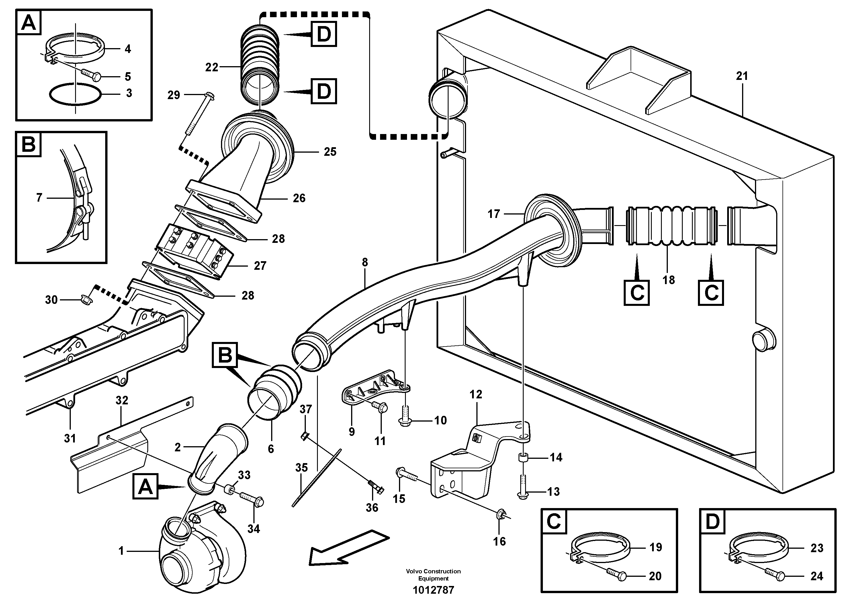 Intercooler — volvo parts diagram