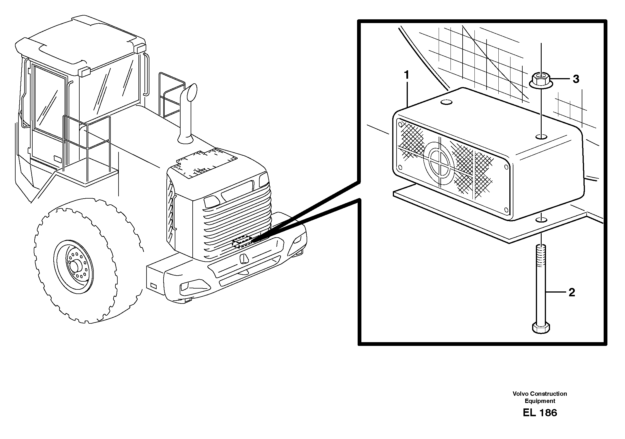 Back-up warning unit.  82159 — volvo parts diagram