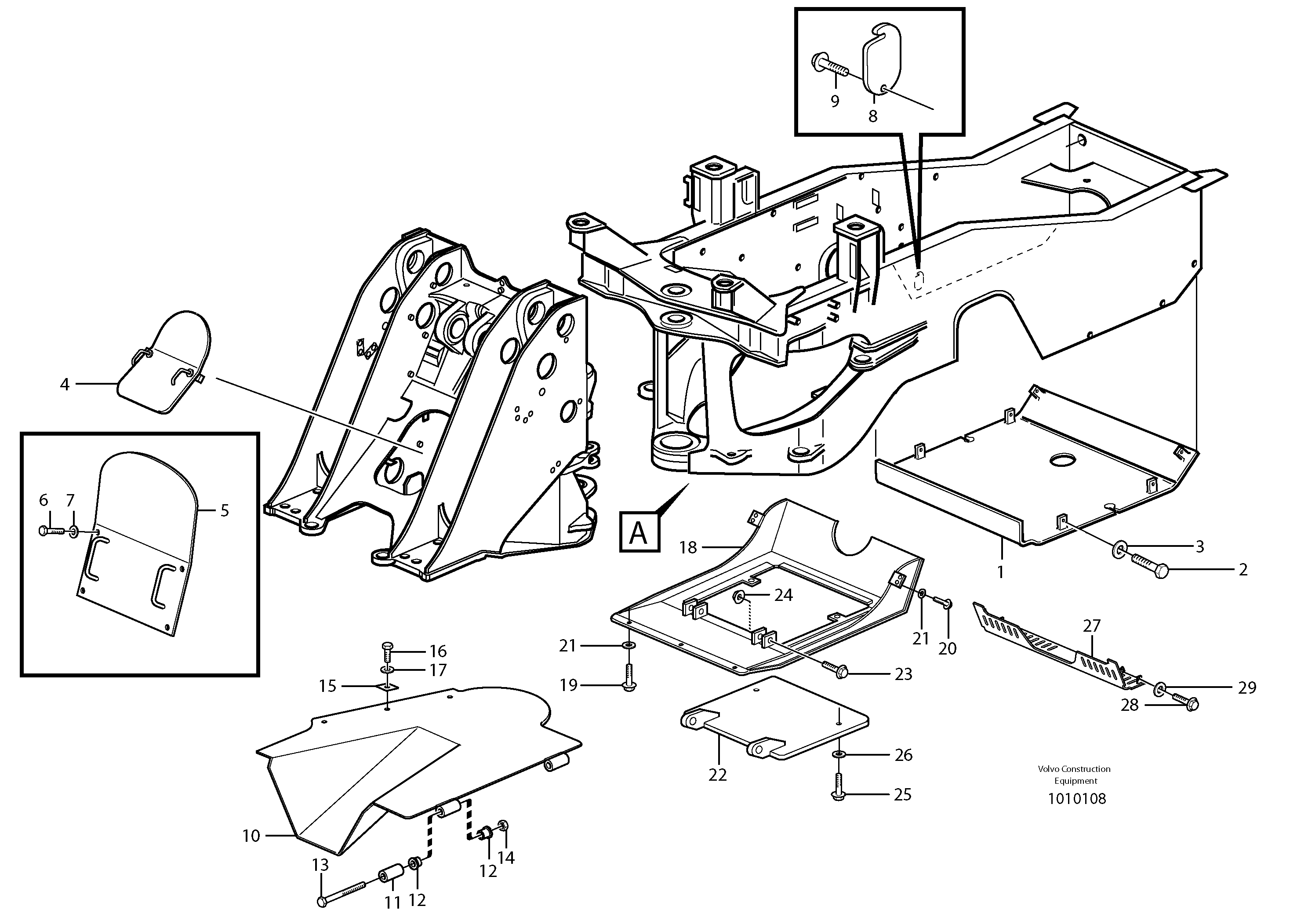 Protecting plates — volvo parts diagram