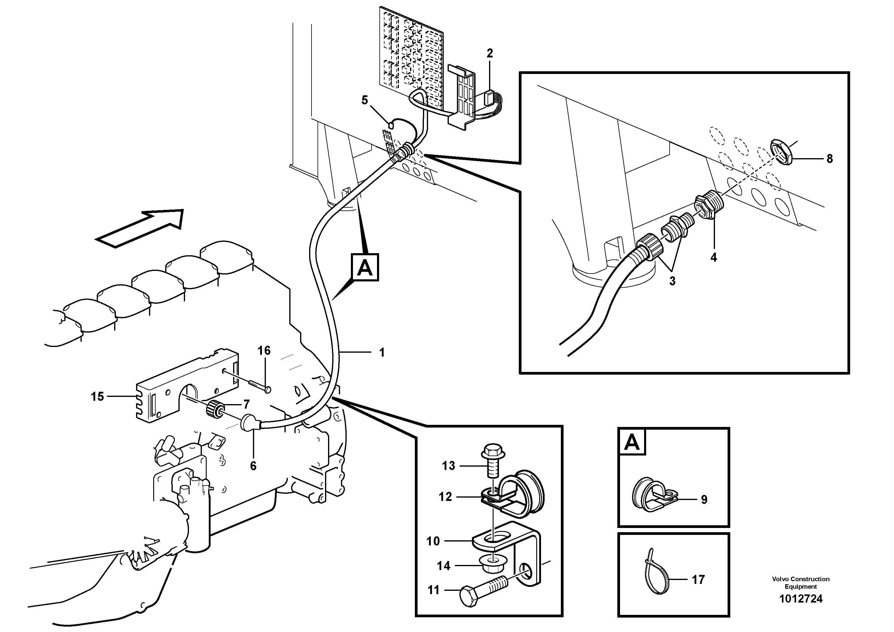 Cable harness, electricaldistrib. unit - engine E-ECU — volvo parts diagram