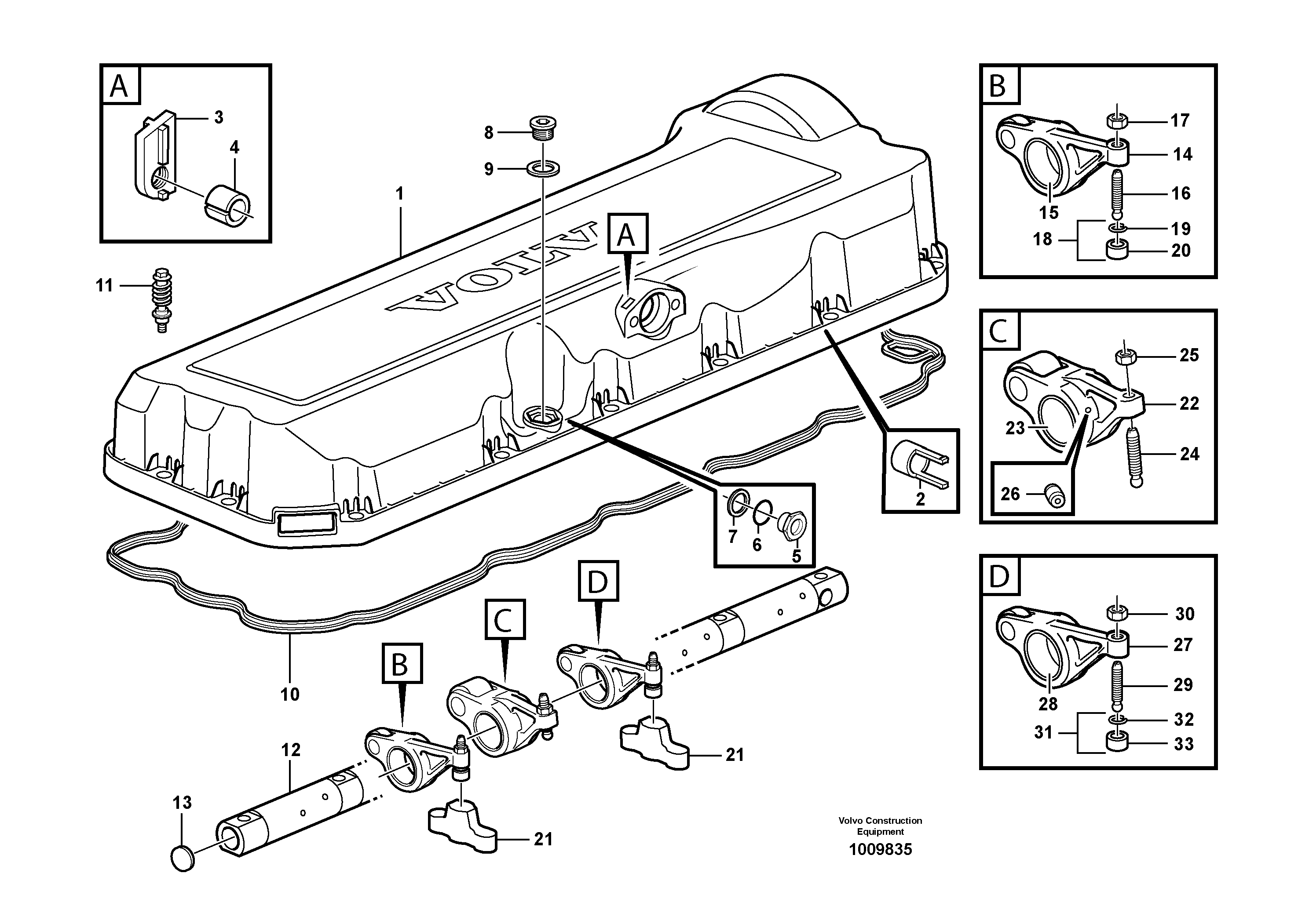 Valve mechanism — volvo parts diagram