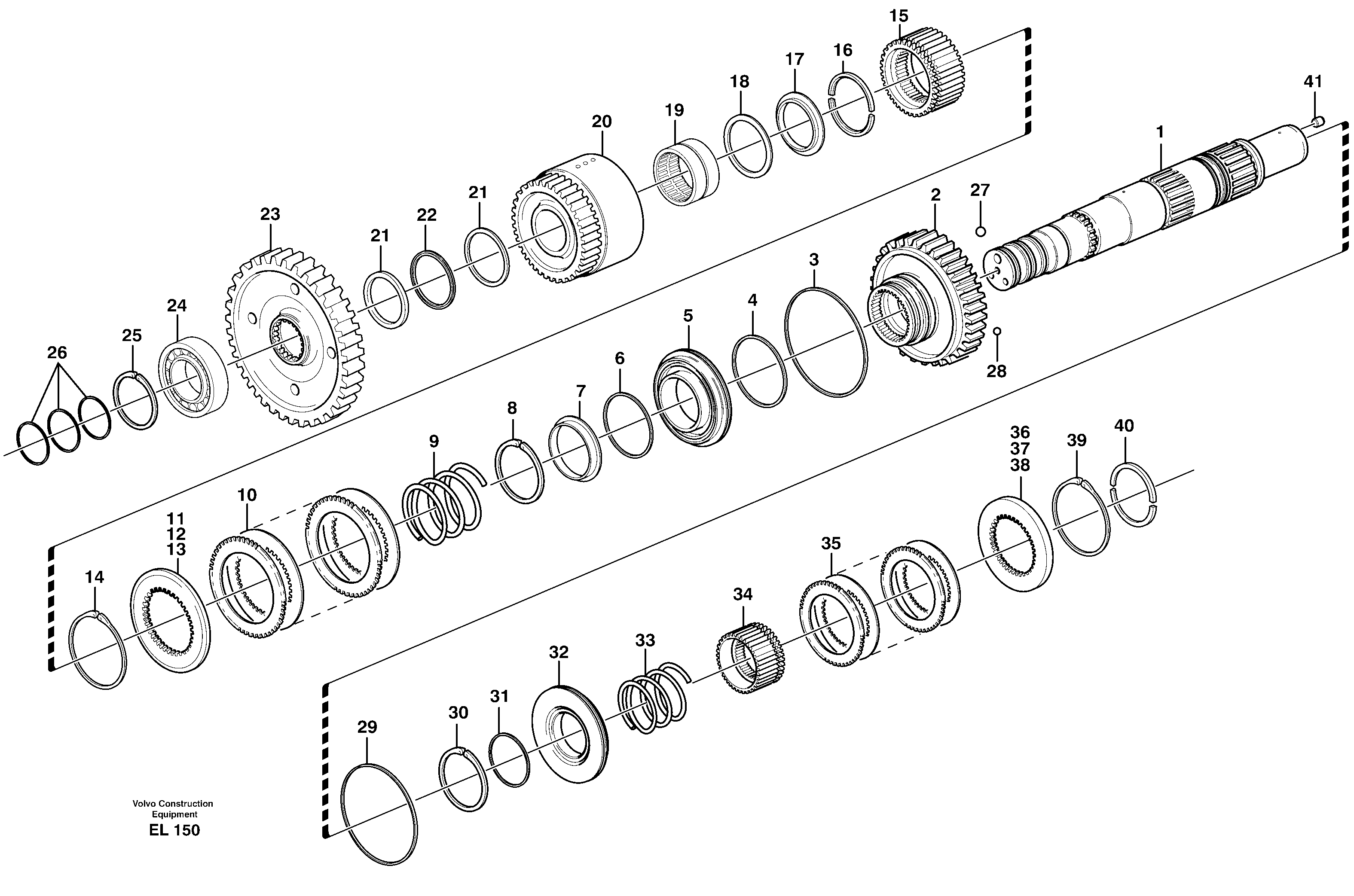 Hydraulic clutch, reverse / 2nd speed — volvo parts diagram