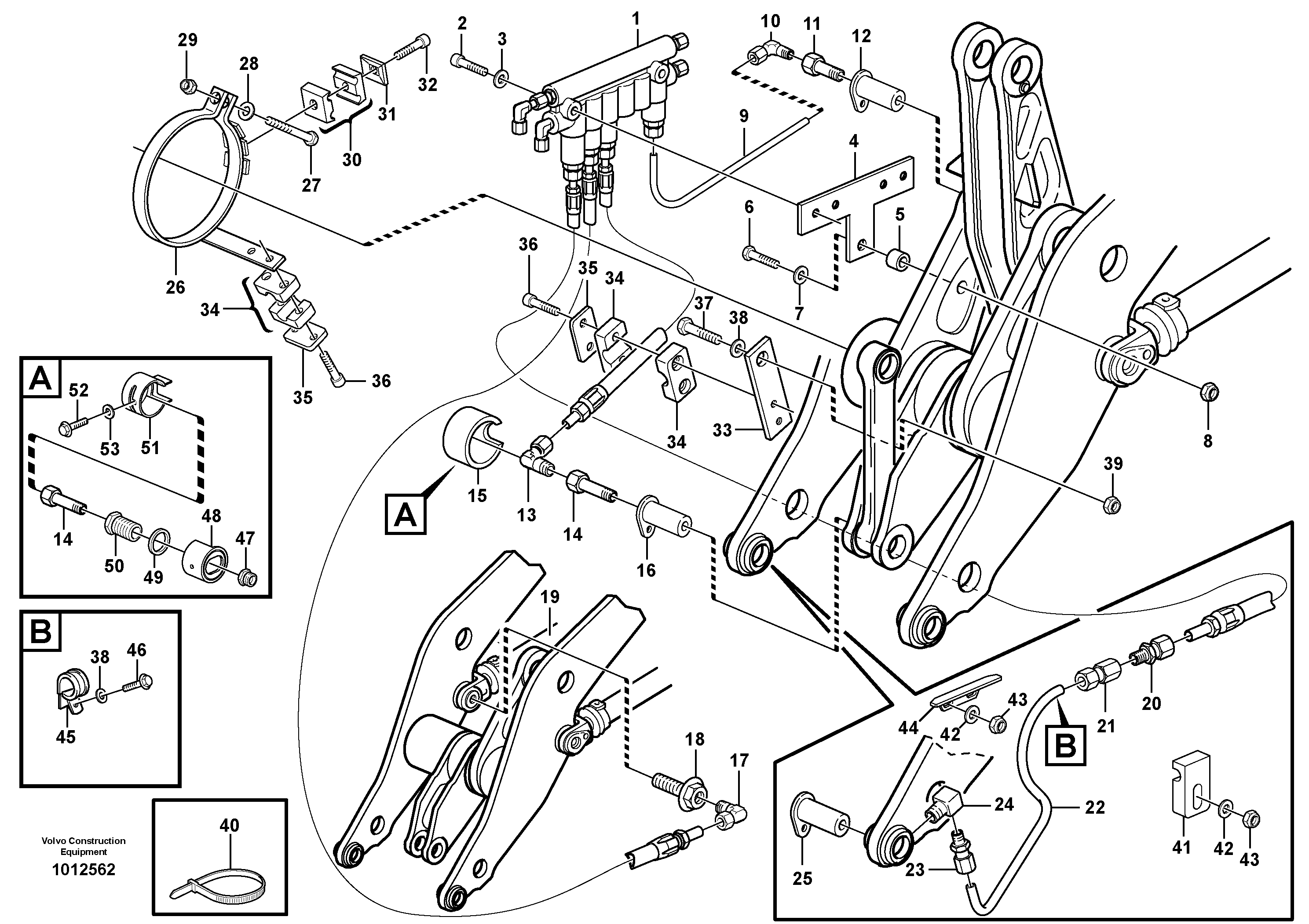 Distribution block, B3.  80959, 82141, 82687 — volvo parts diagram