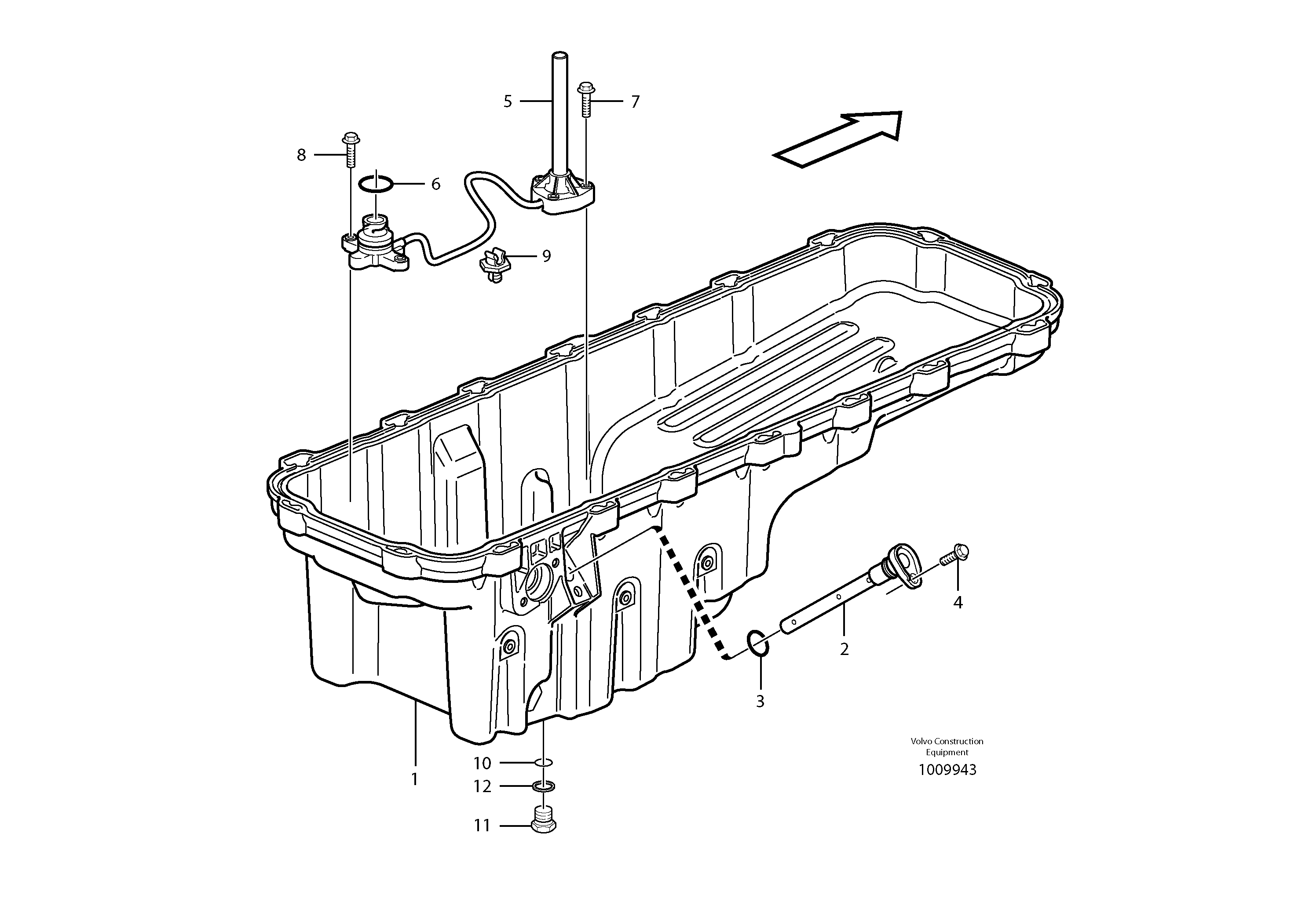 Oil sump — volvo parts diagram