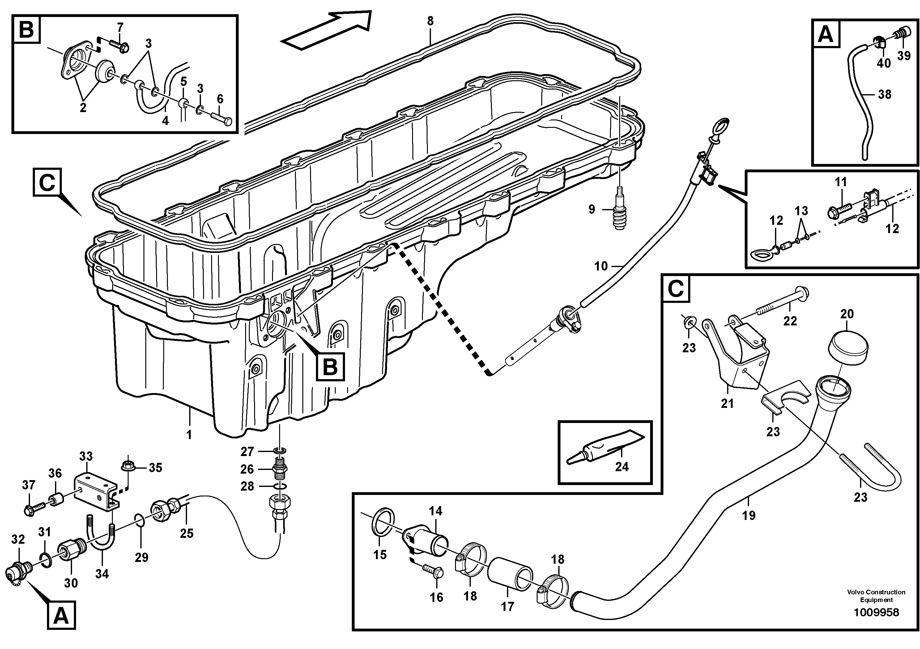 Oil sump — volvo parts diagram