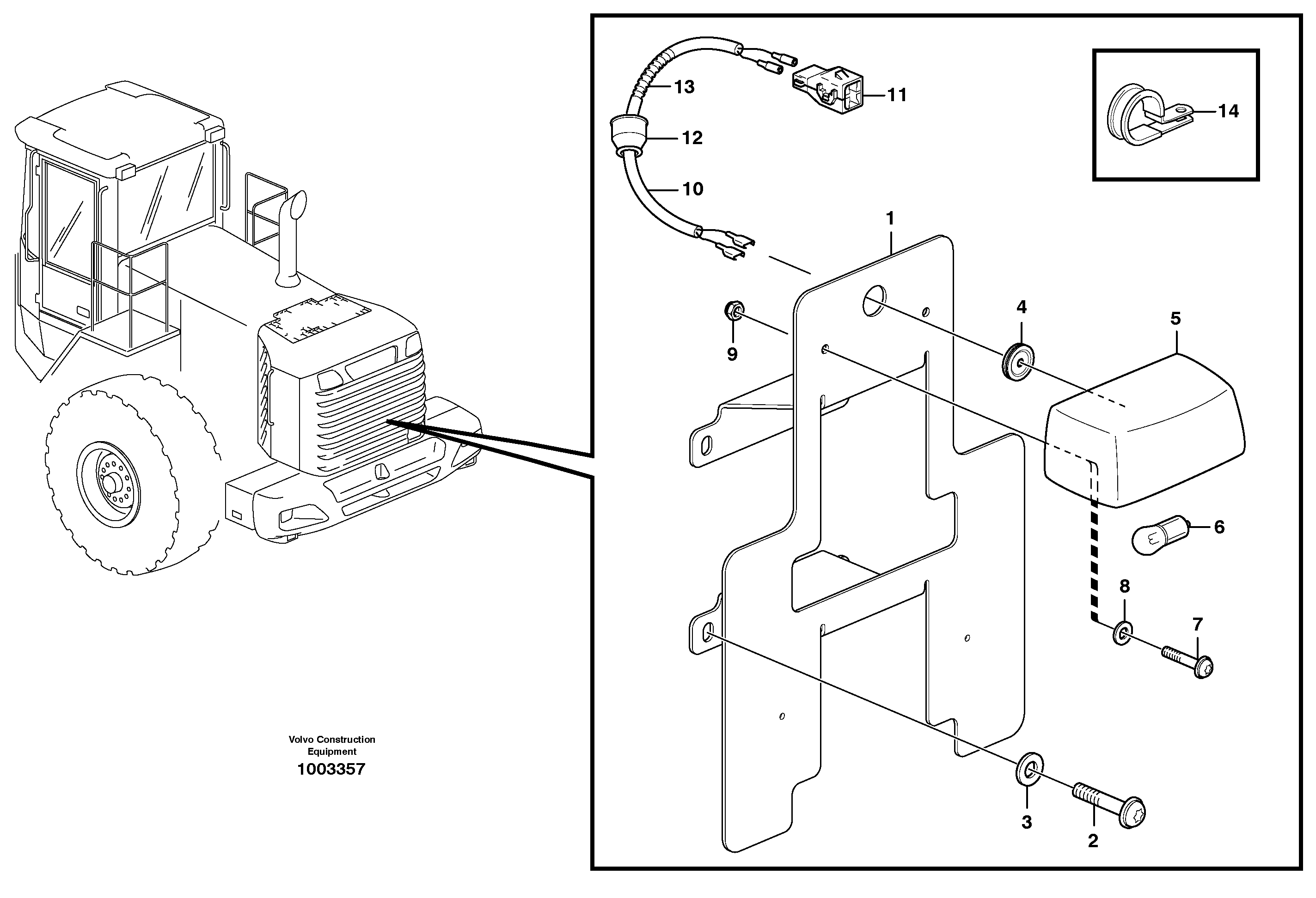 Sign lamp.  82106 — volvo parts diagram