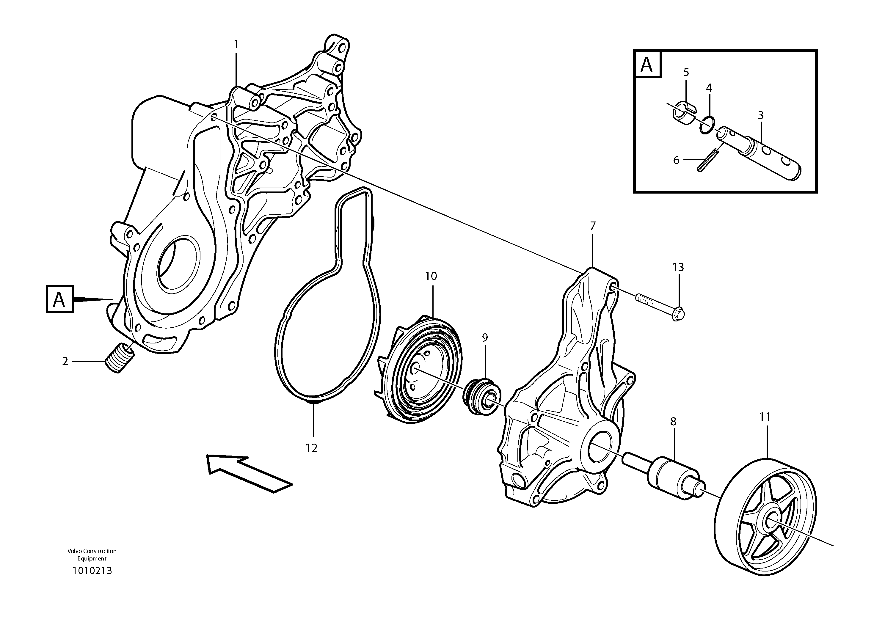 Water pump — volvo parts diagram