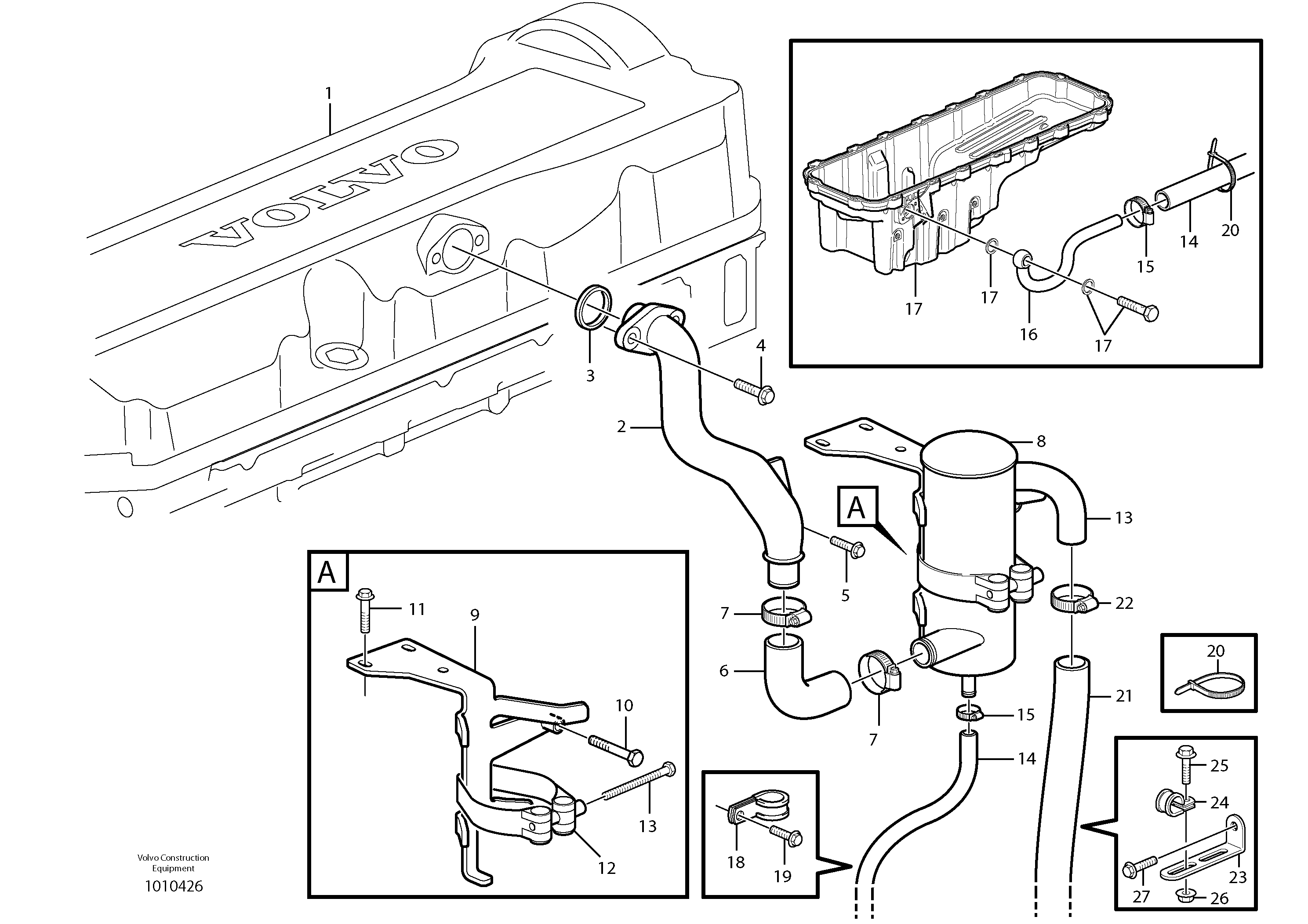 Crankcase ventilation — volvo parts diagram
