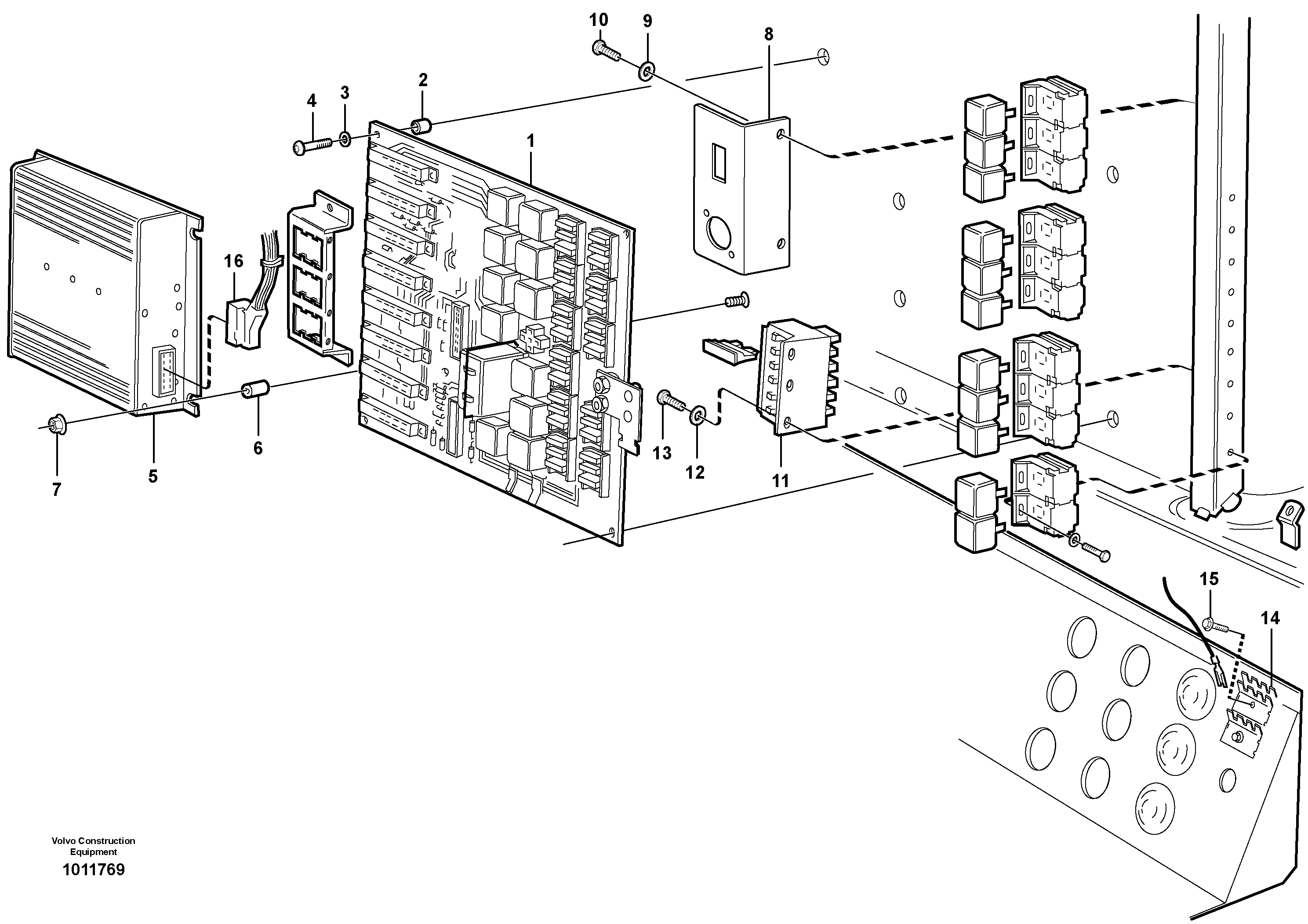 Electrical distribution box — volvo parts diagram