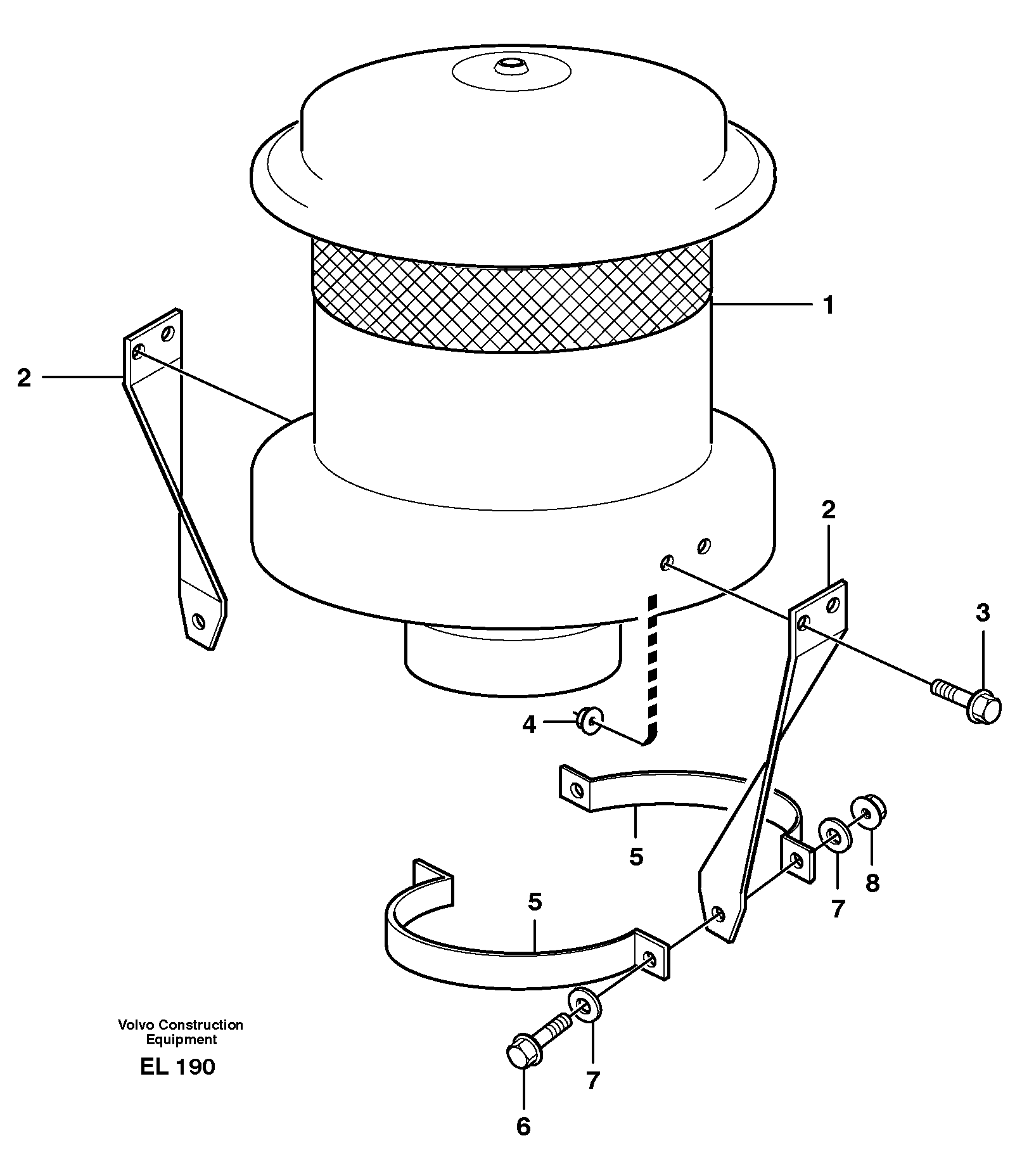 Air filter.  93499 — volvo parts diagram