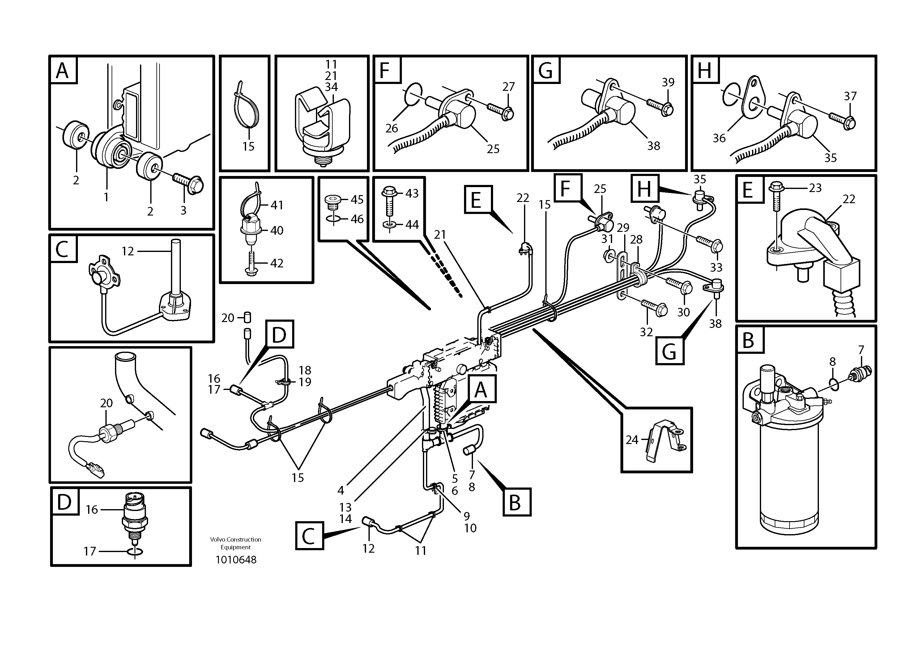 Cable harness, engine ECU — volvo parts diagram