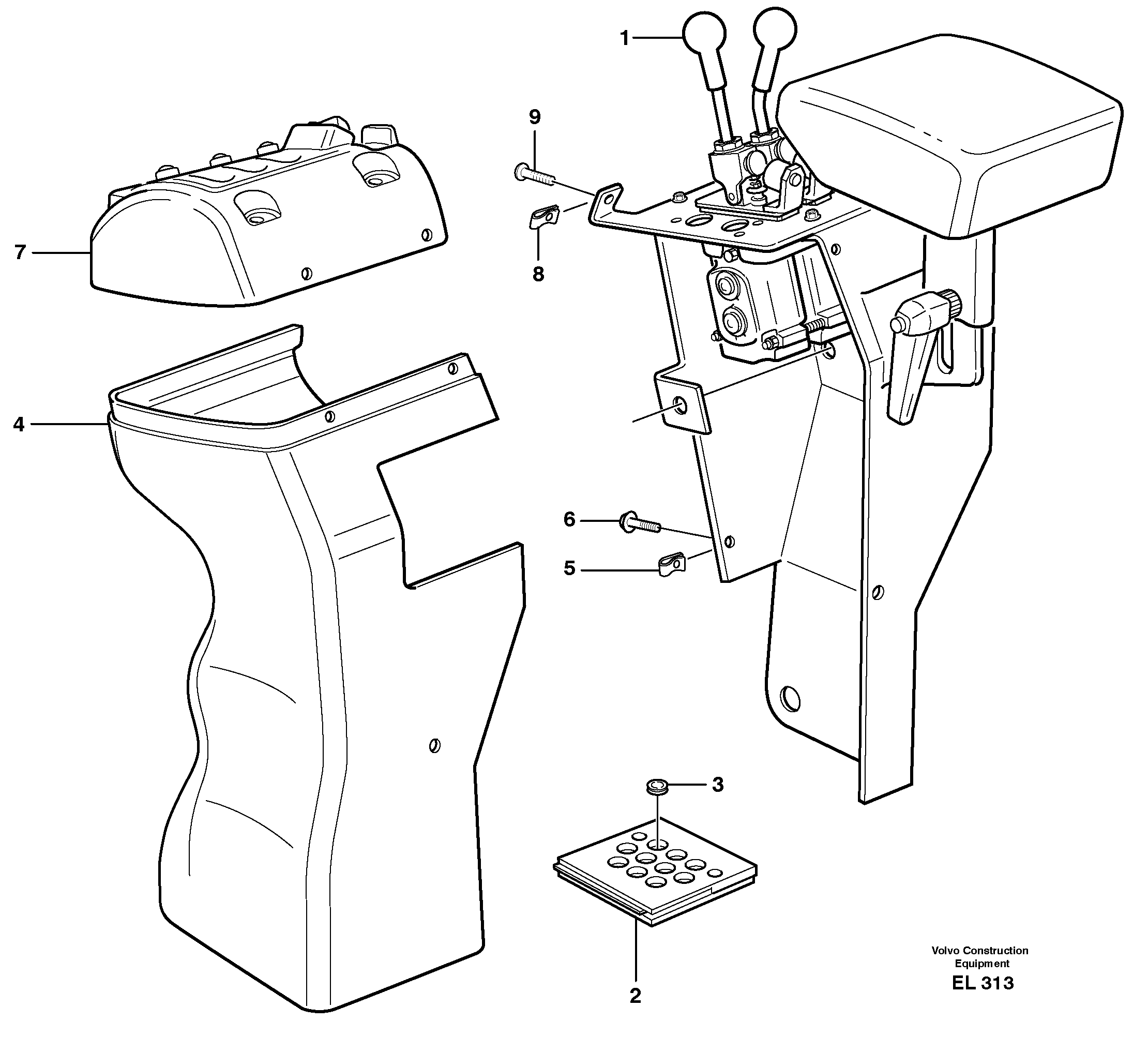 Cover for servo valves — volvo parts diagram