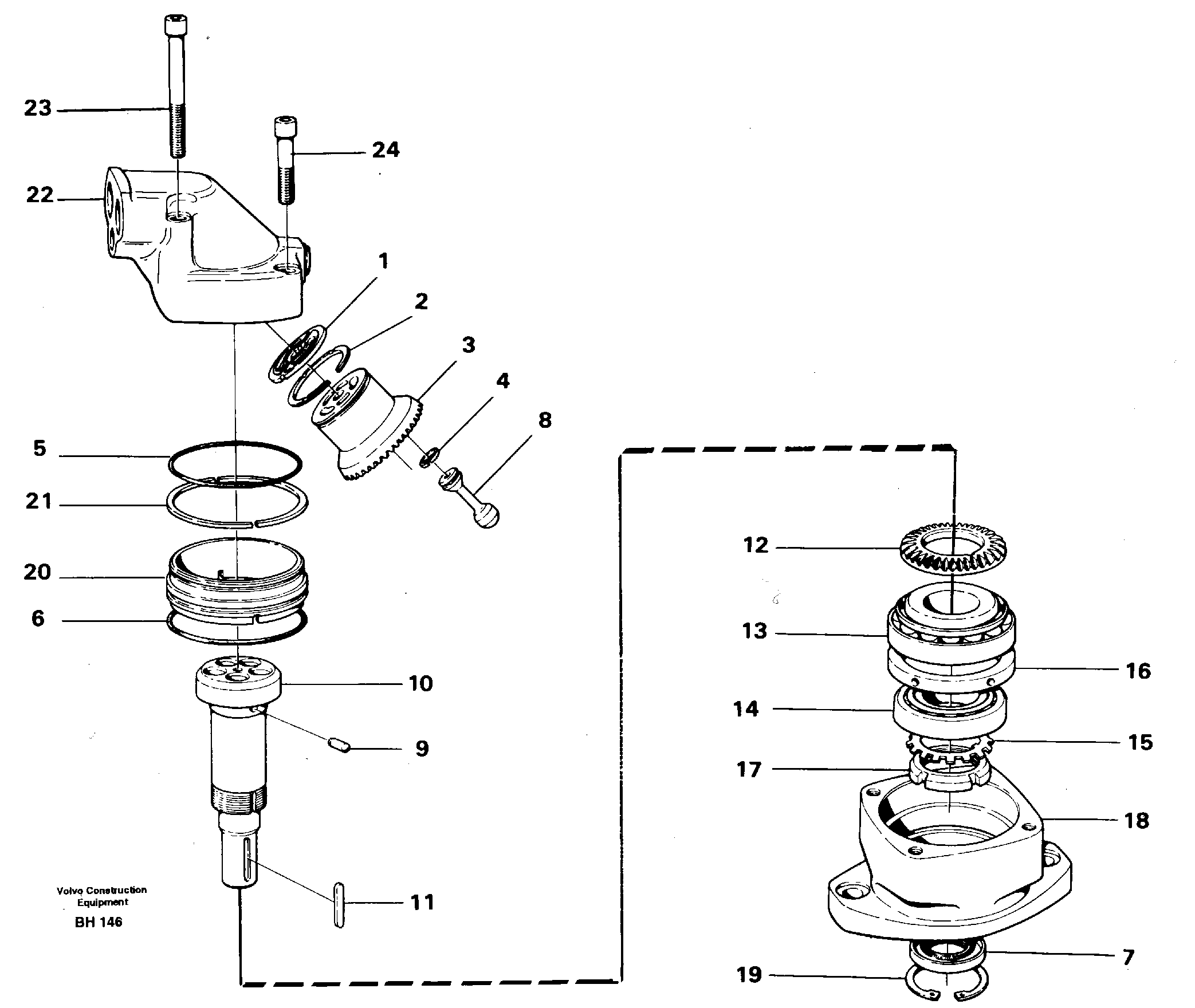 Hydraulic motor, fan — volvo parts diagram