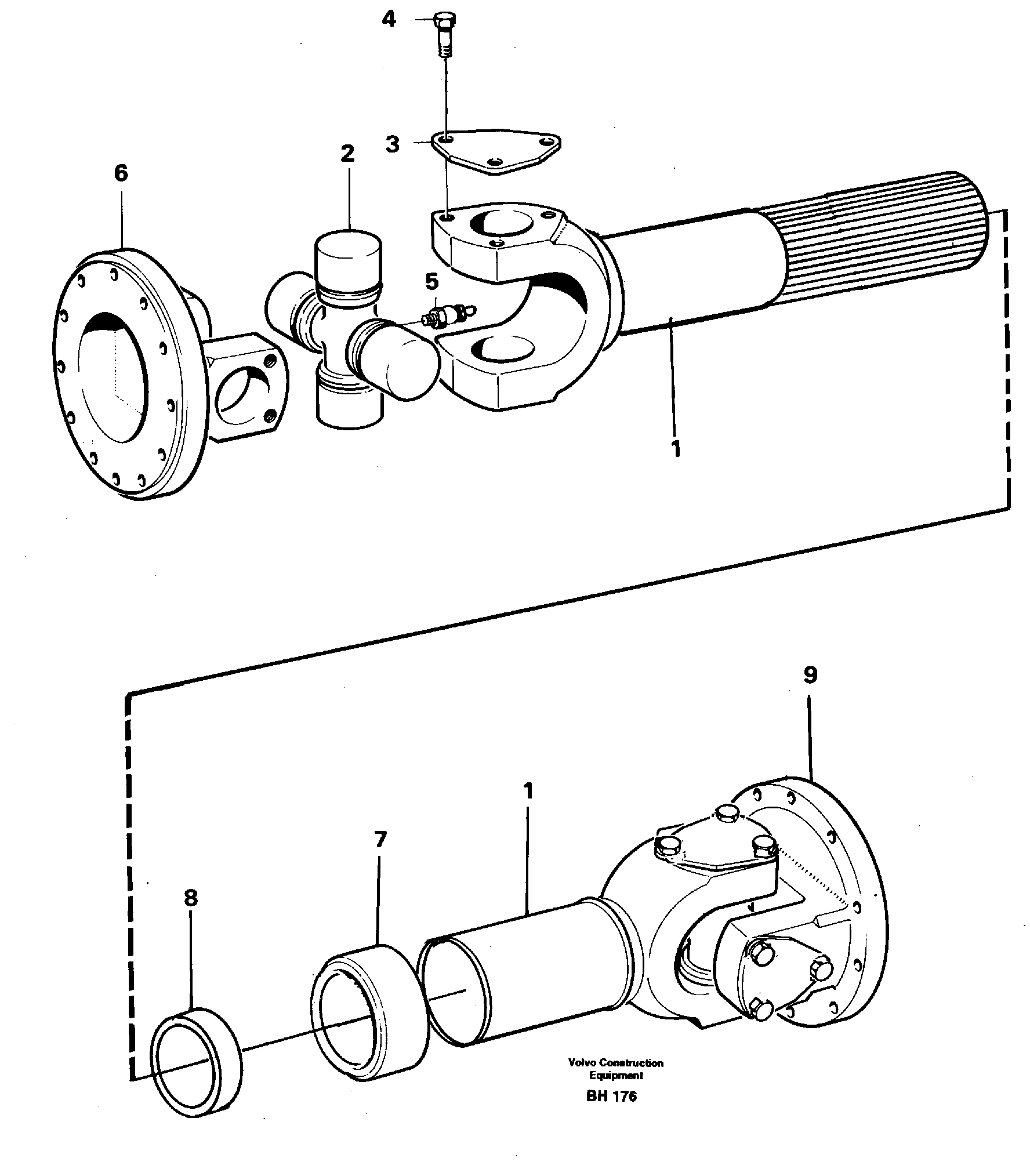 Propeller shaft — volvo parts diagram