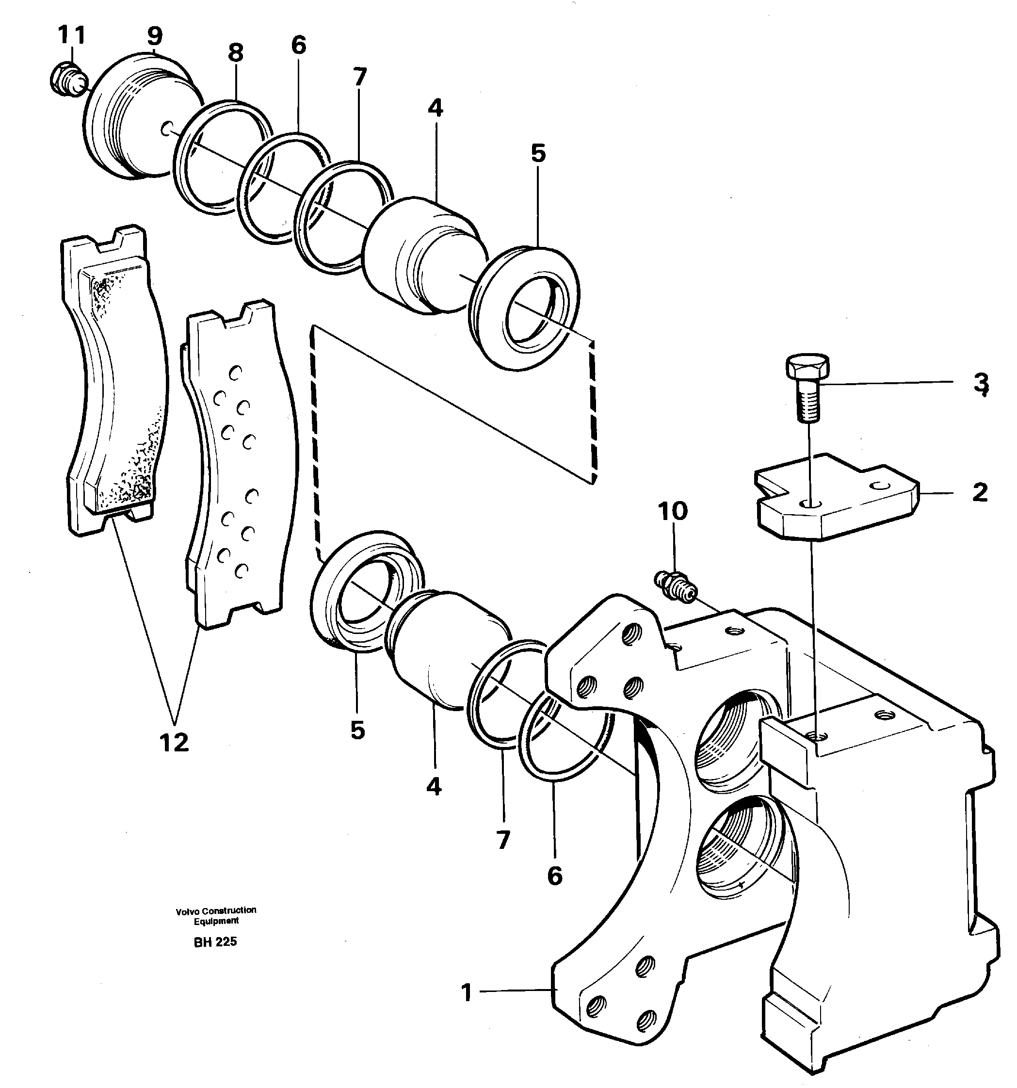 Disc brake — volvo parts diagram