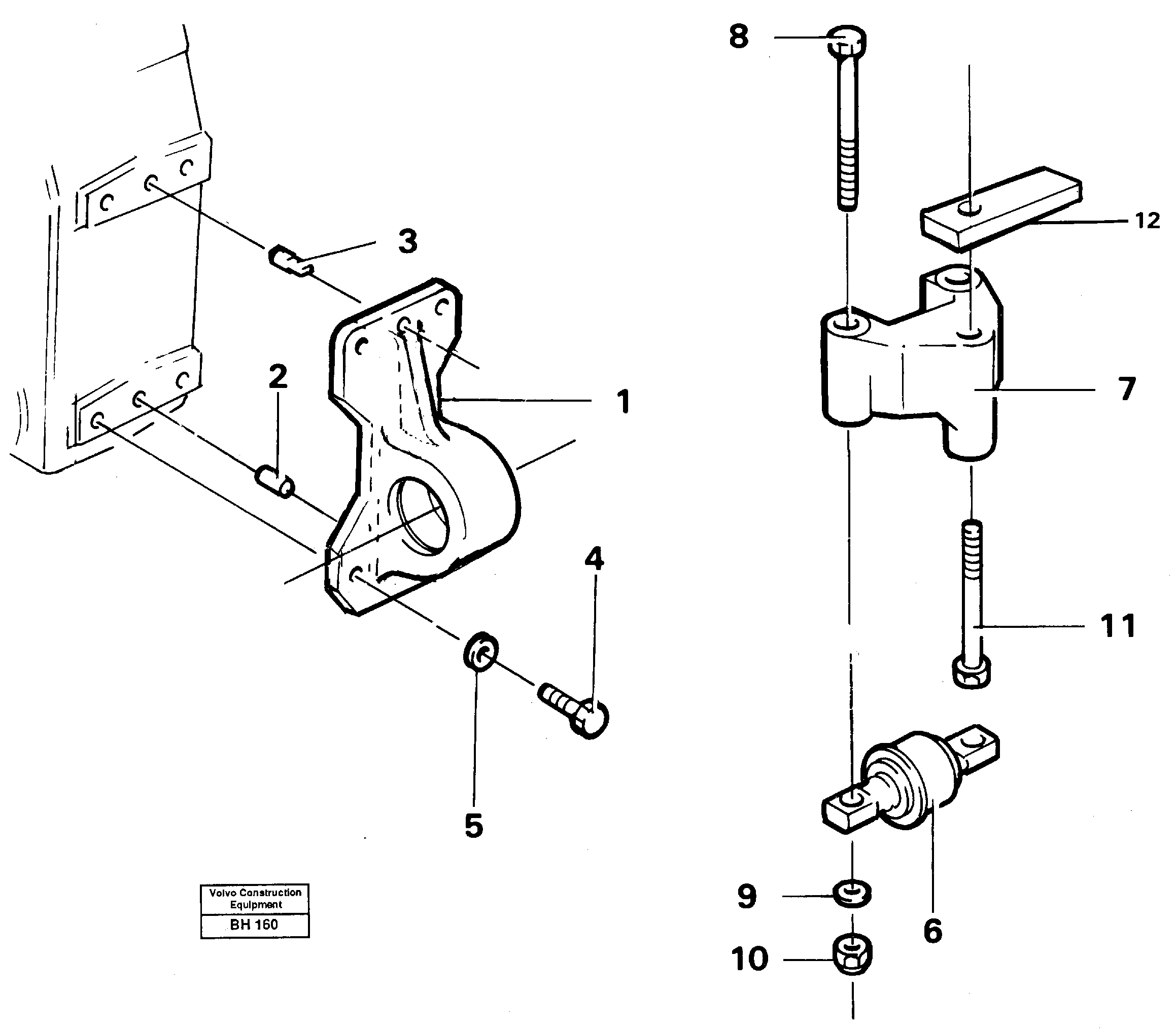 Drop box, mounting — volvo parts diagram