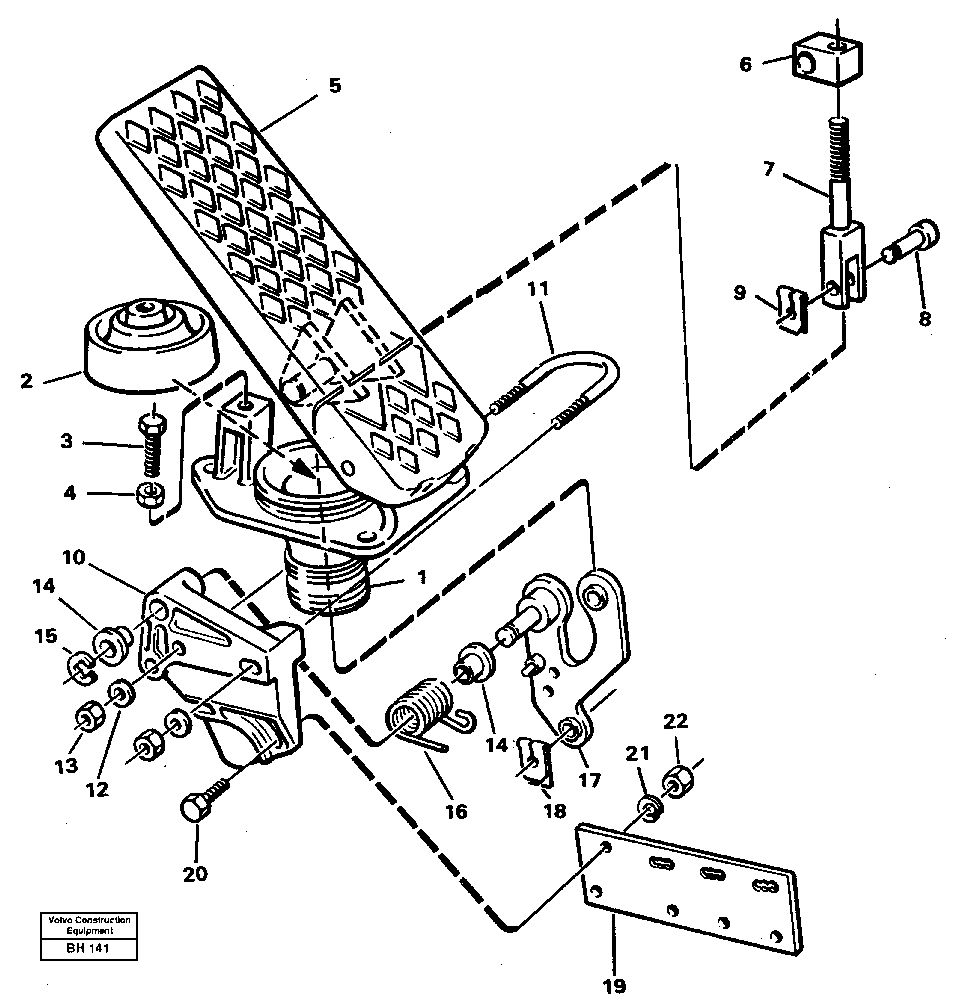 Pedal — volvo parts diagram