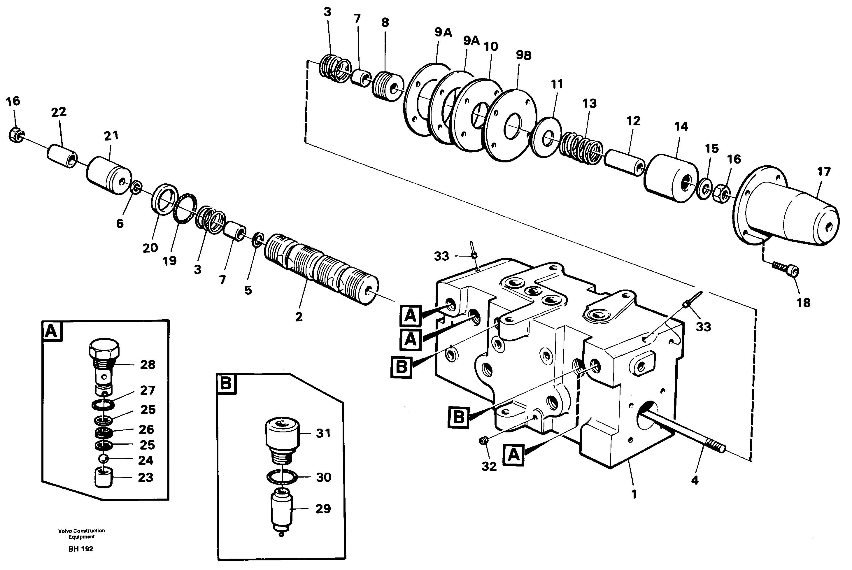 Steering unit — volvo parts diagram