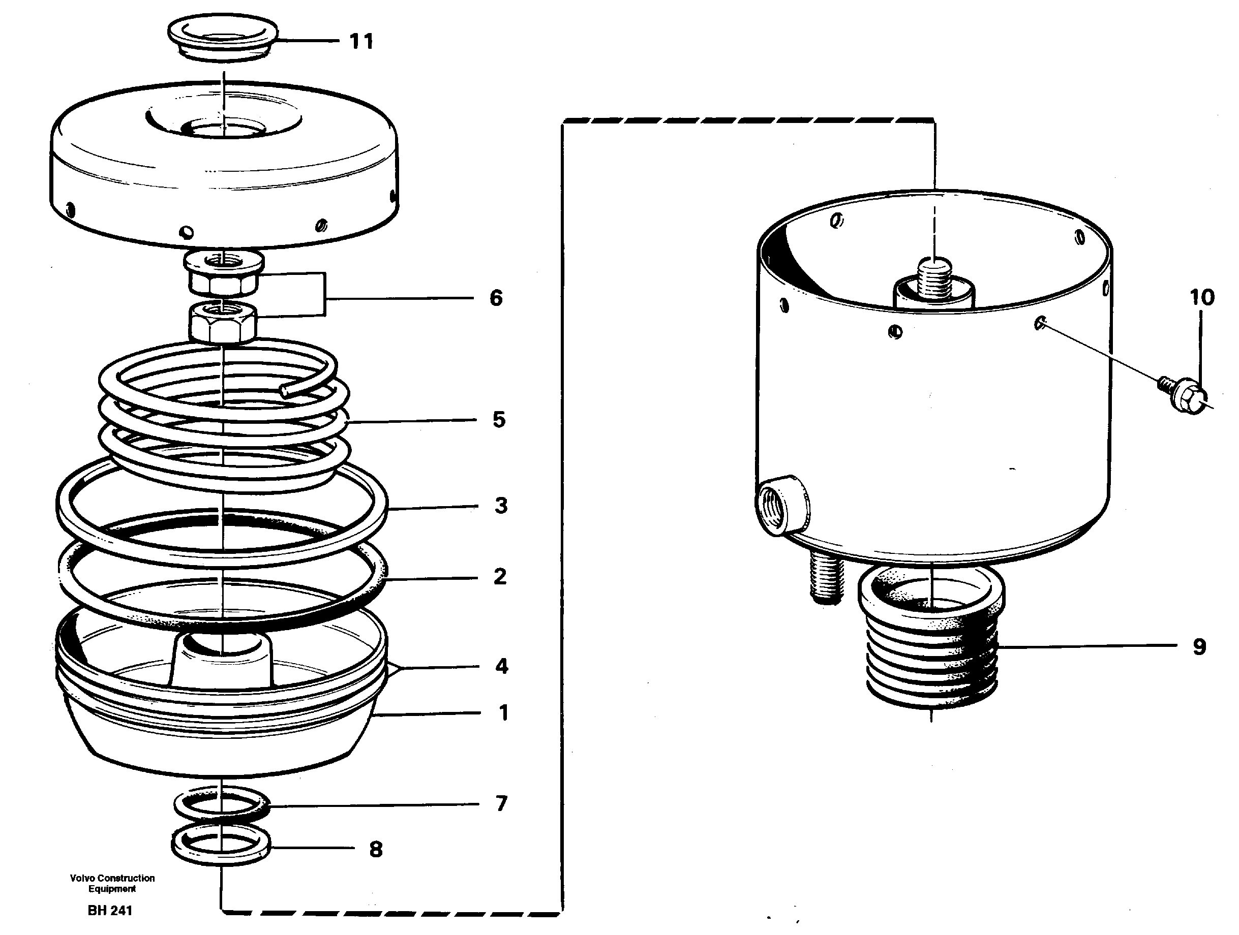 Brake cylinder — volvo parts diagram