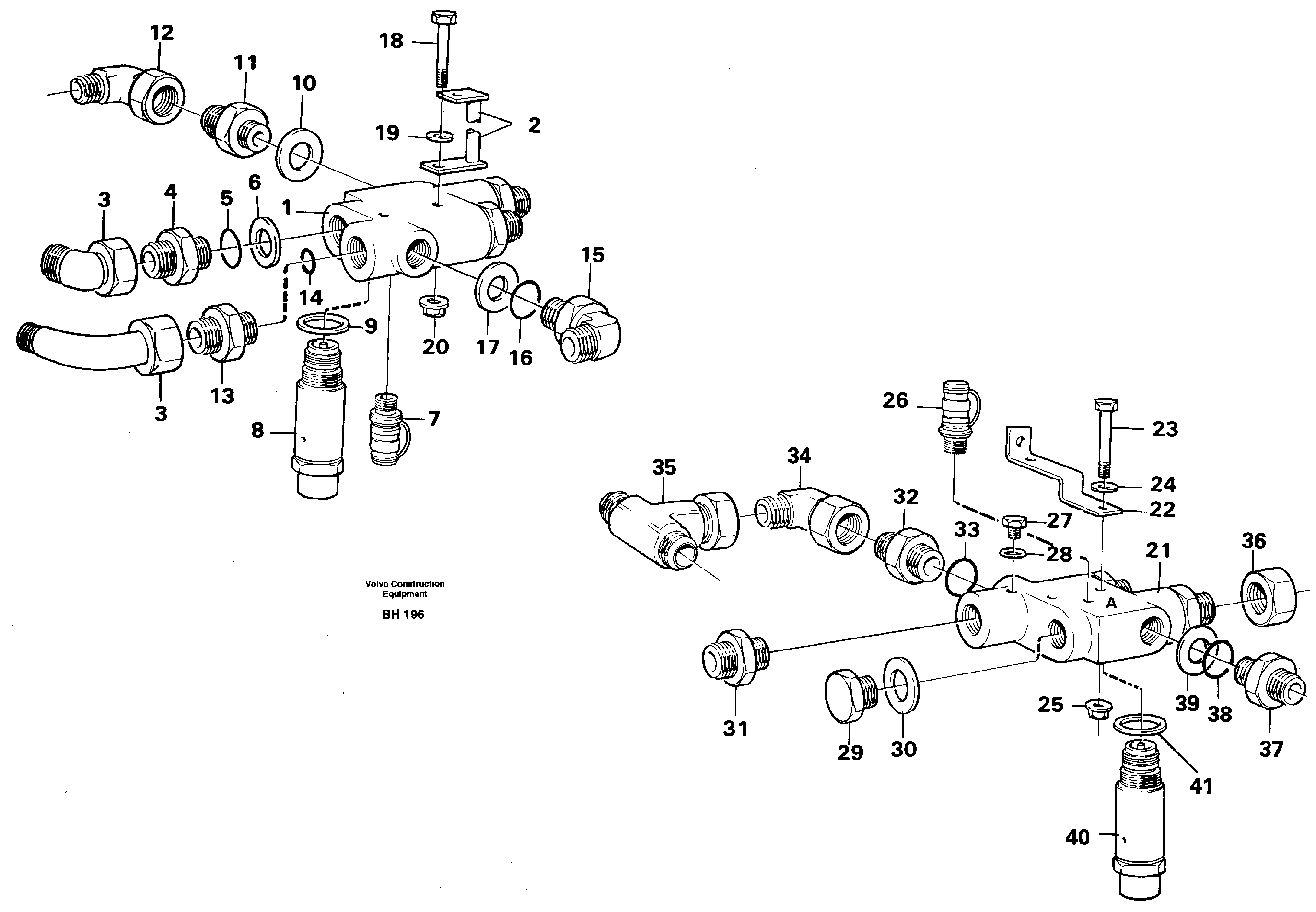 Check valve with fitting parts — volvo parts diagram