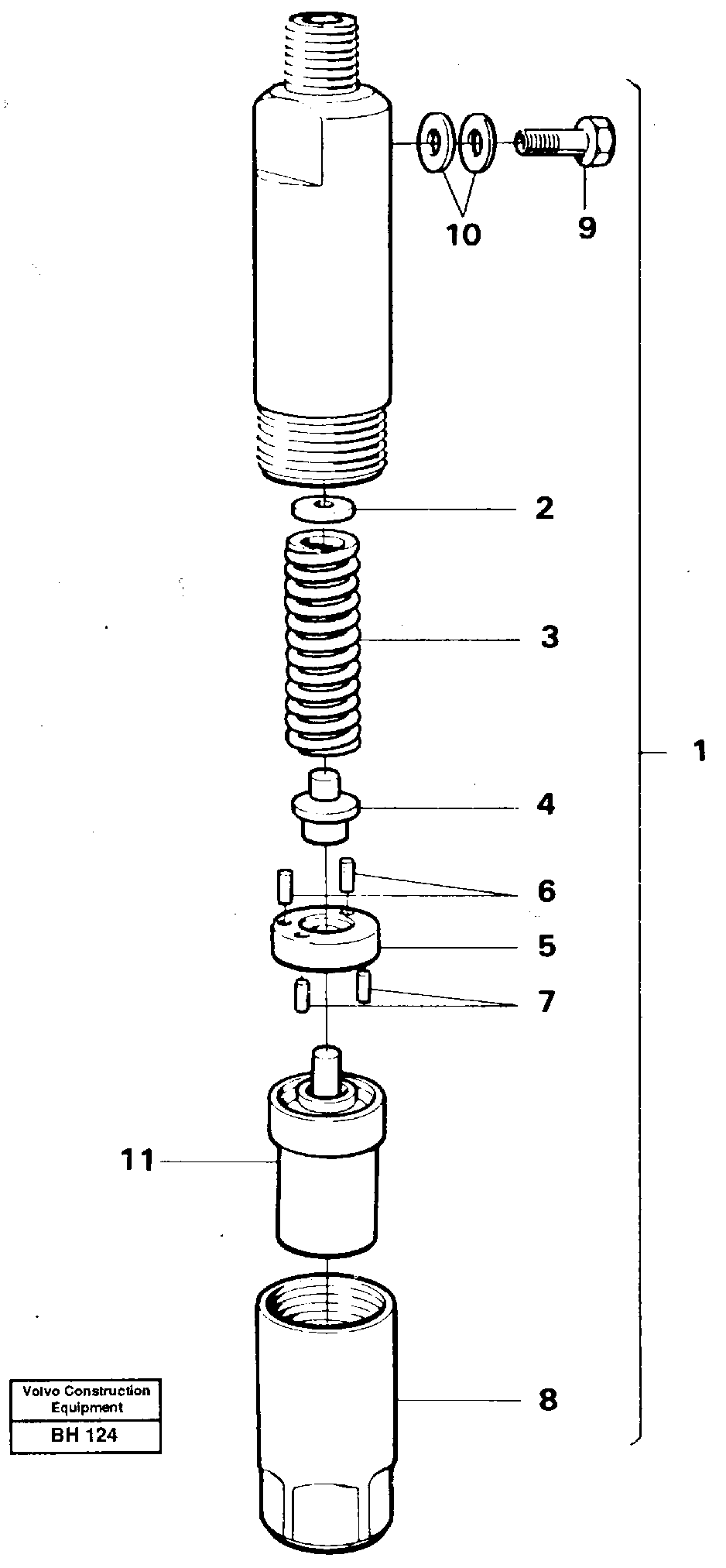 Injector  TD71KF — volvo parts diagram