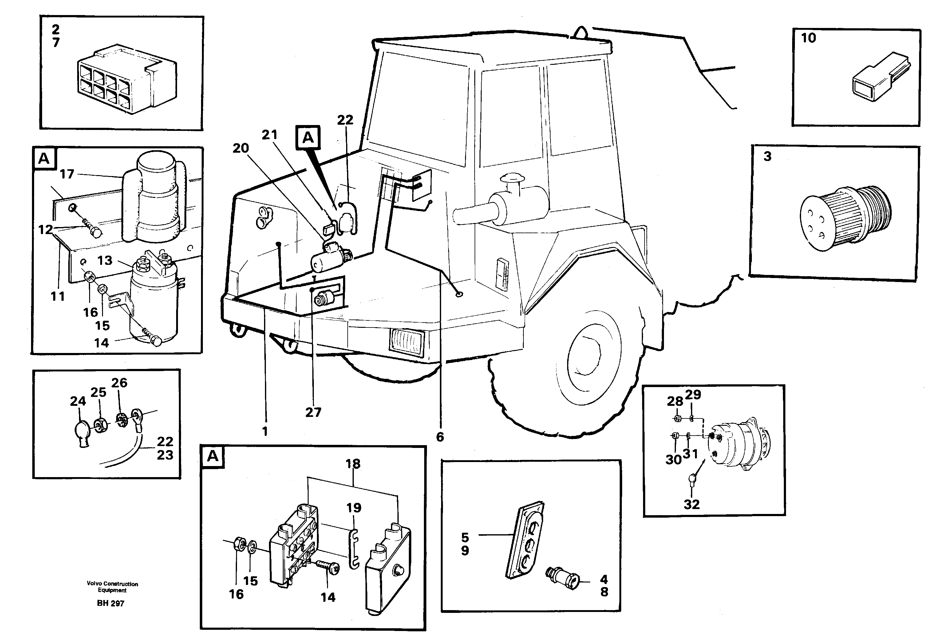 Cable harnesses, front — volvo parts diagram