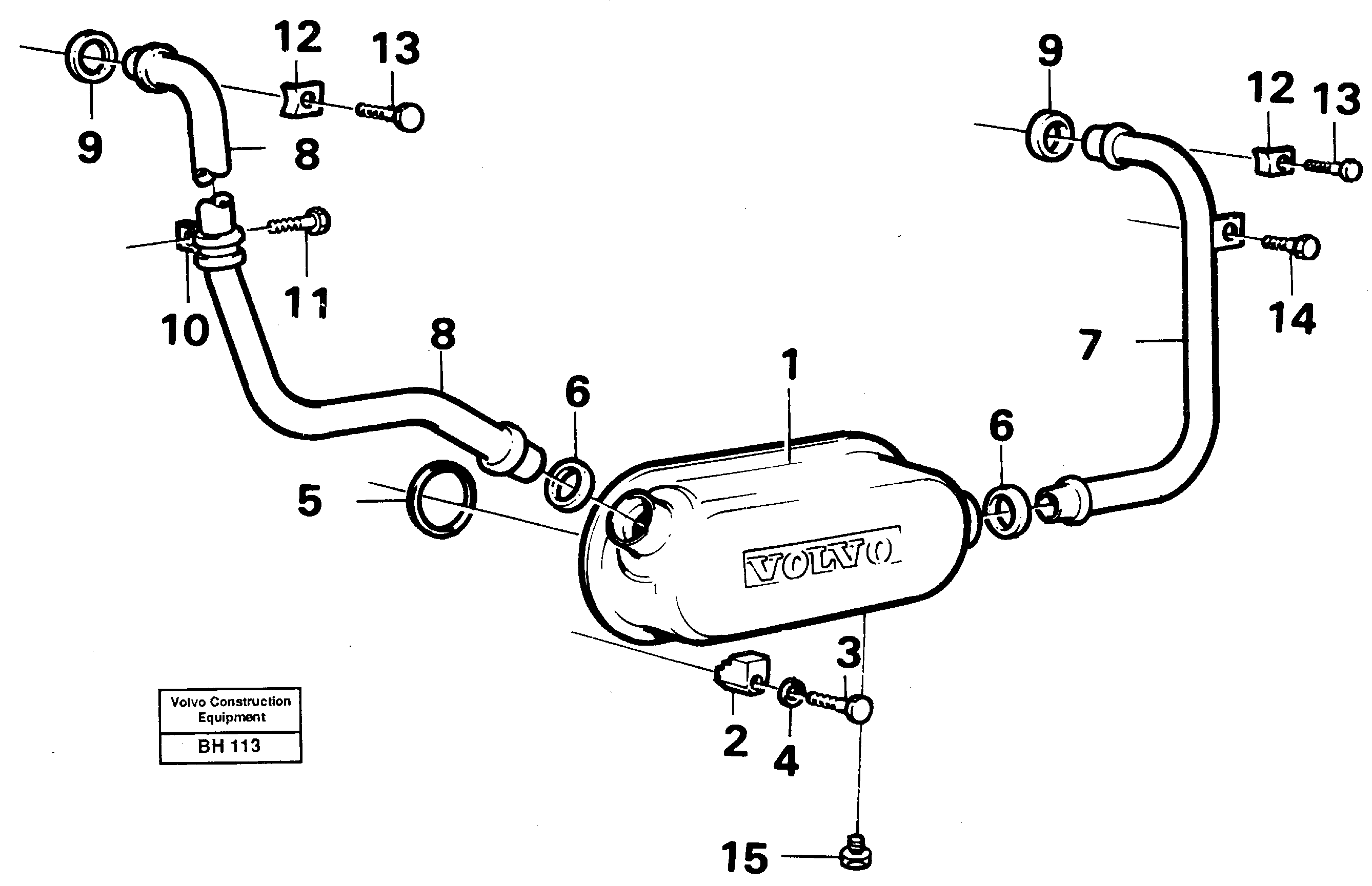 Oil cooler — volvo parts diagram