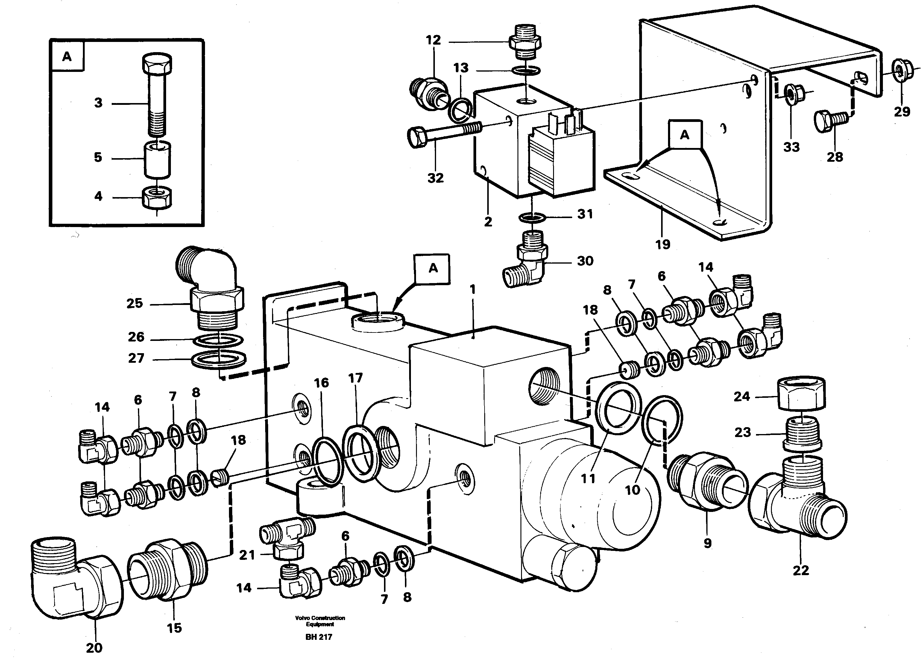 Tip valve with fitting parts — volvo parts diagram