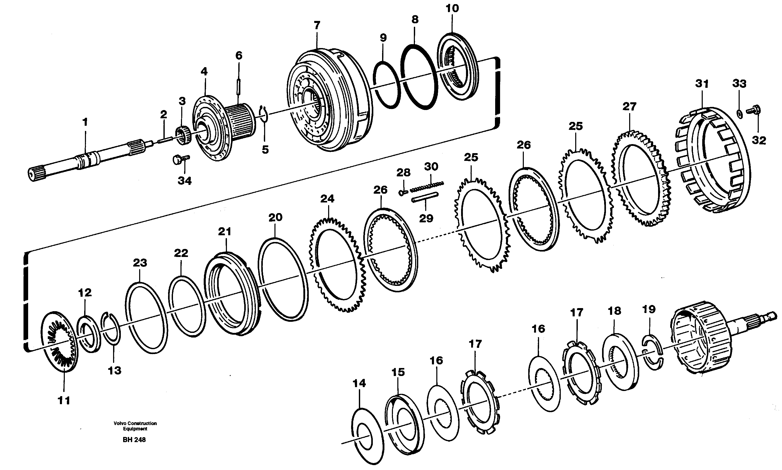 Clutch A, B — volvo parts diagram
