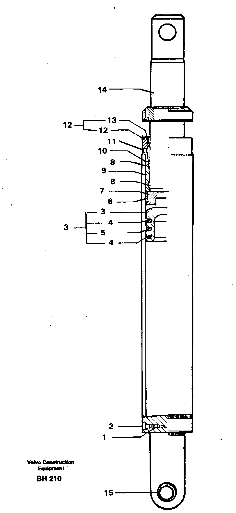 Gas spring 98491 — volvo parts diagram