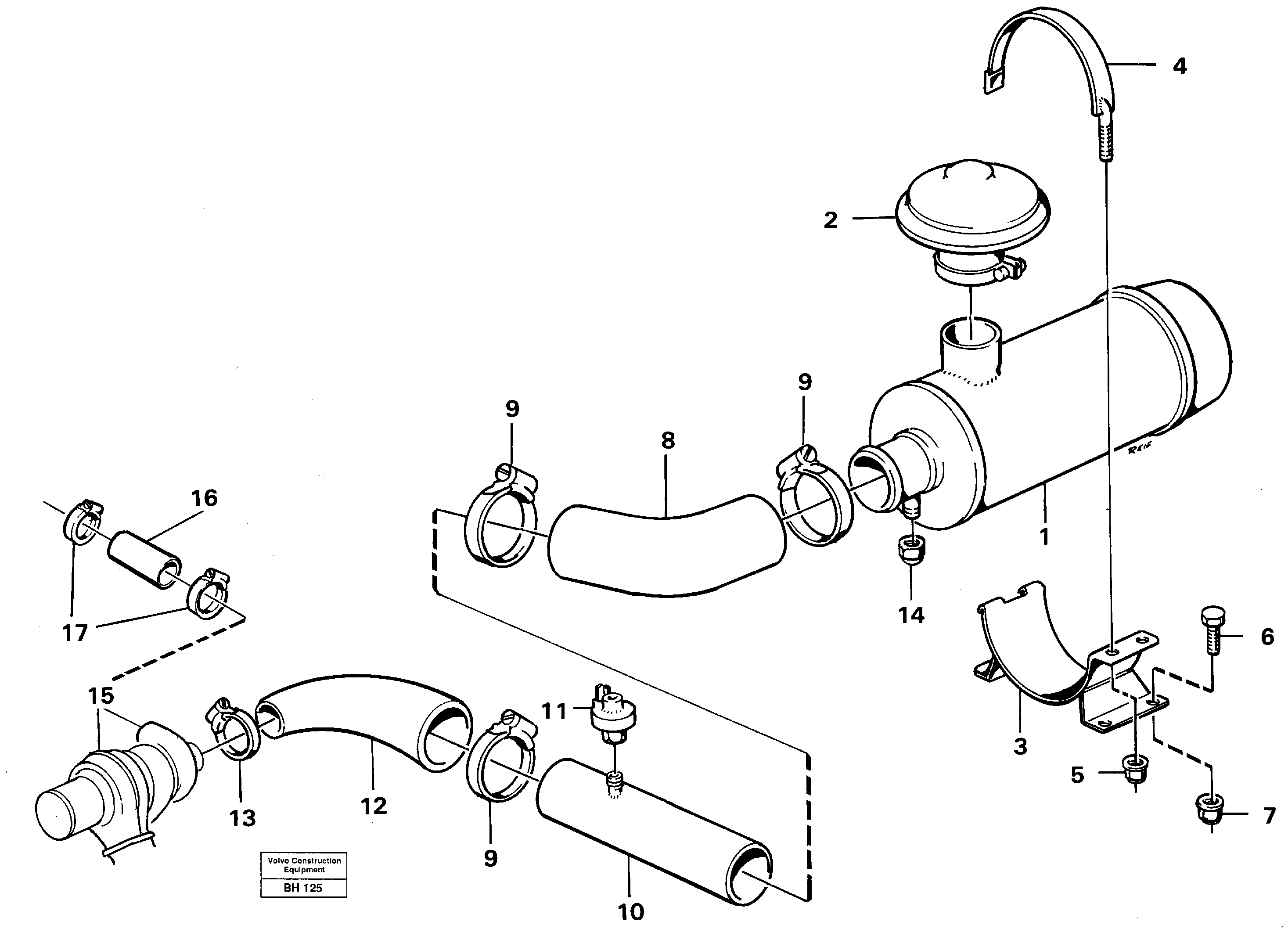 Inlet system — volvo parts diagram