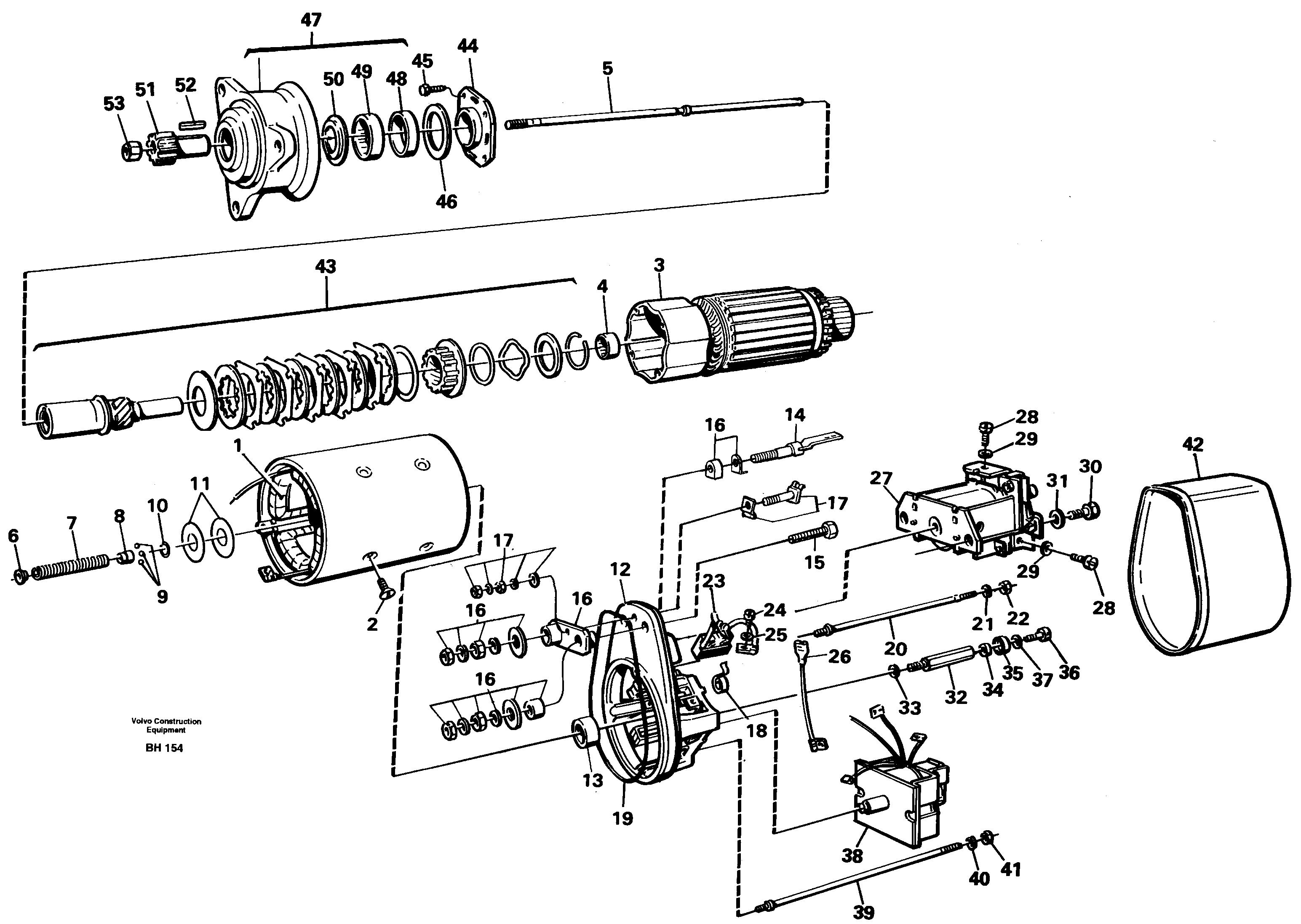 Starter motor — volvo parts diagram