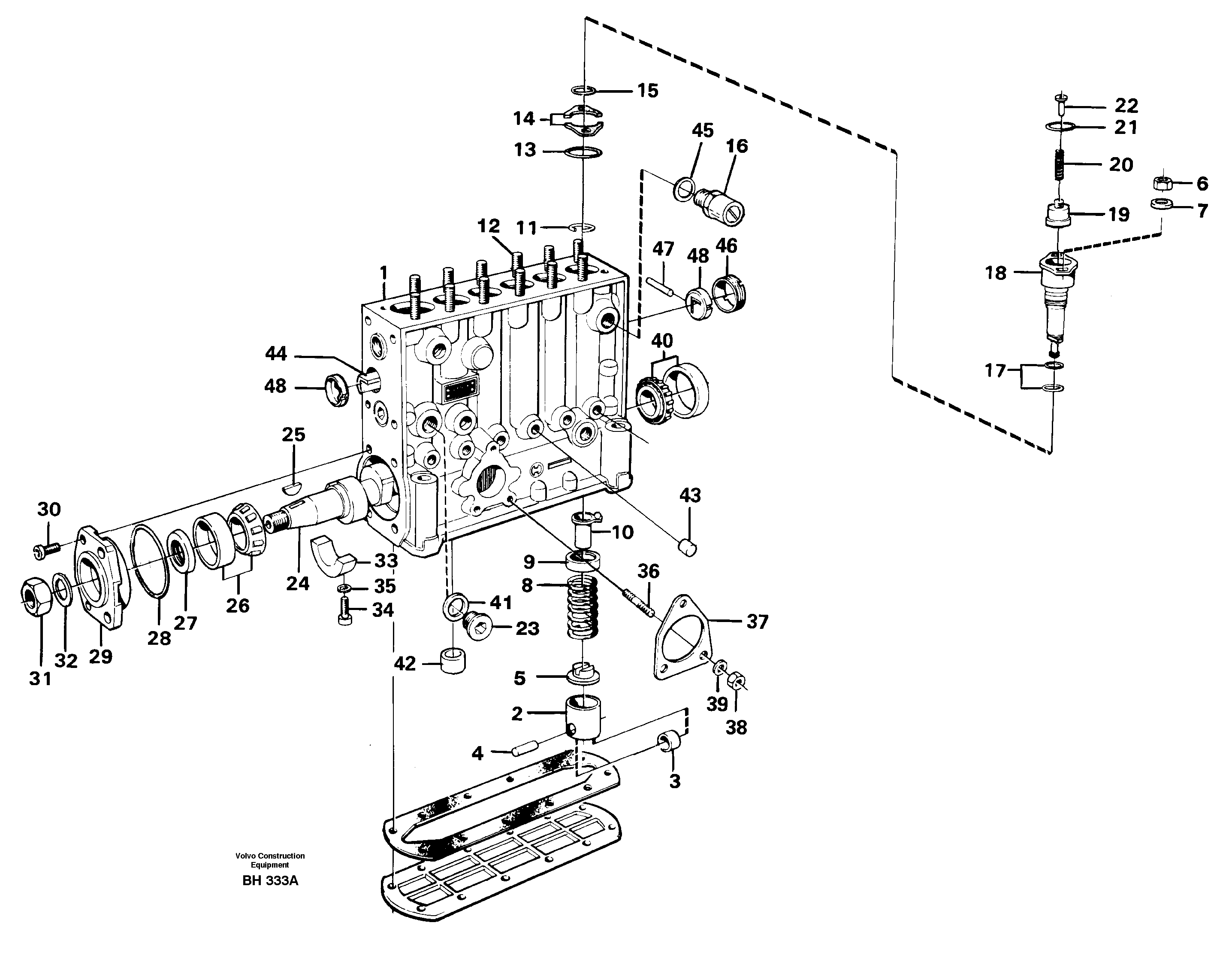 Injection pump  TD73KFE — volvo parts diagram