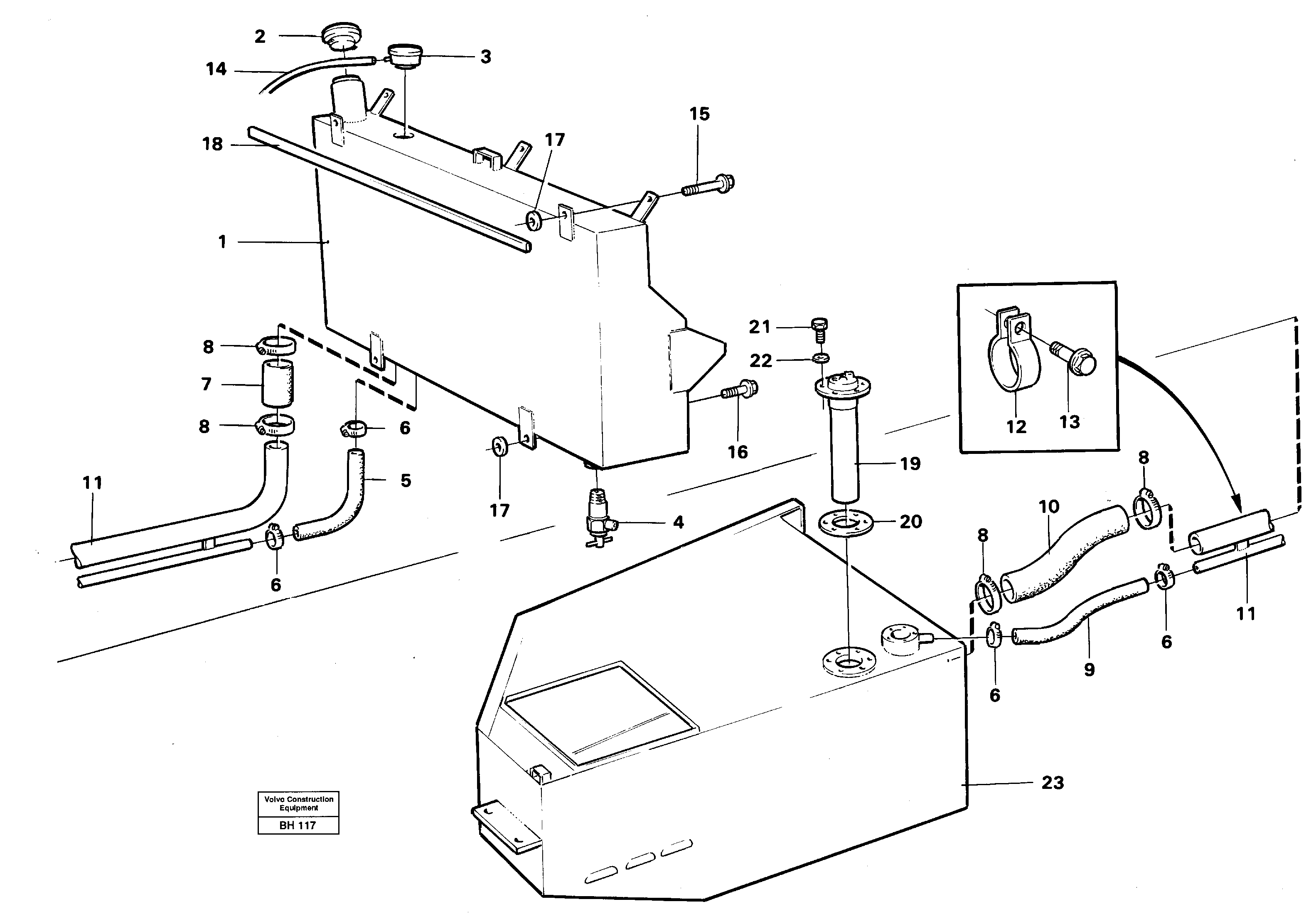 Fuel tank — volvo parts diagram