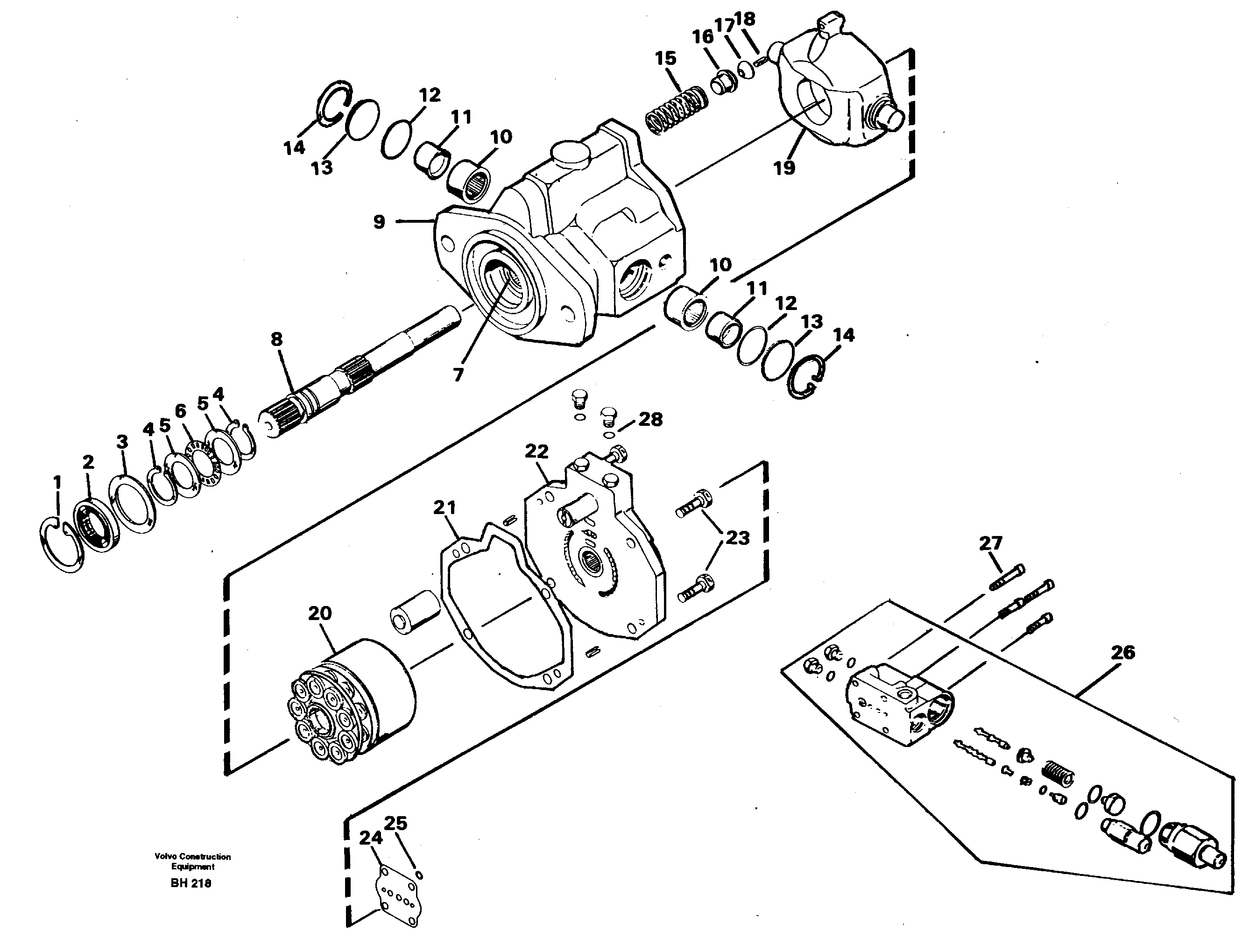 Piston pump — volvo parts diagram