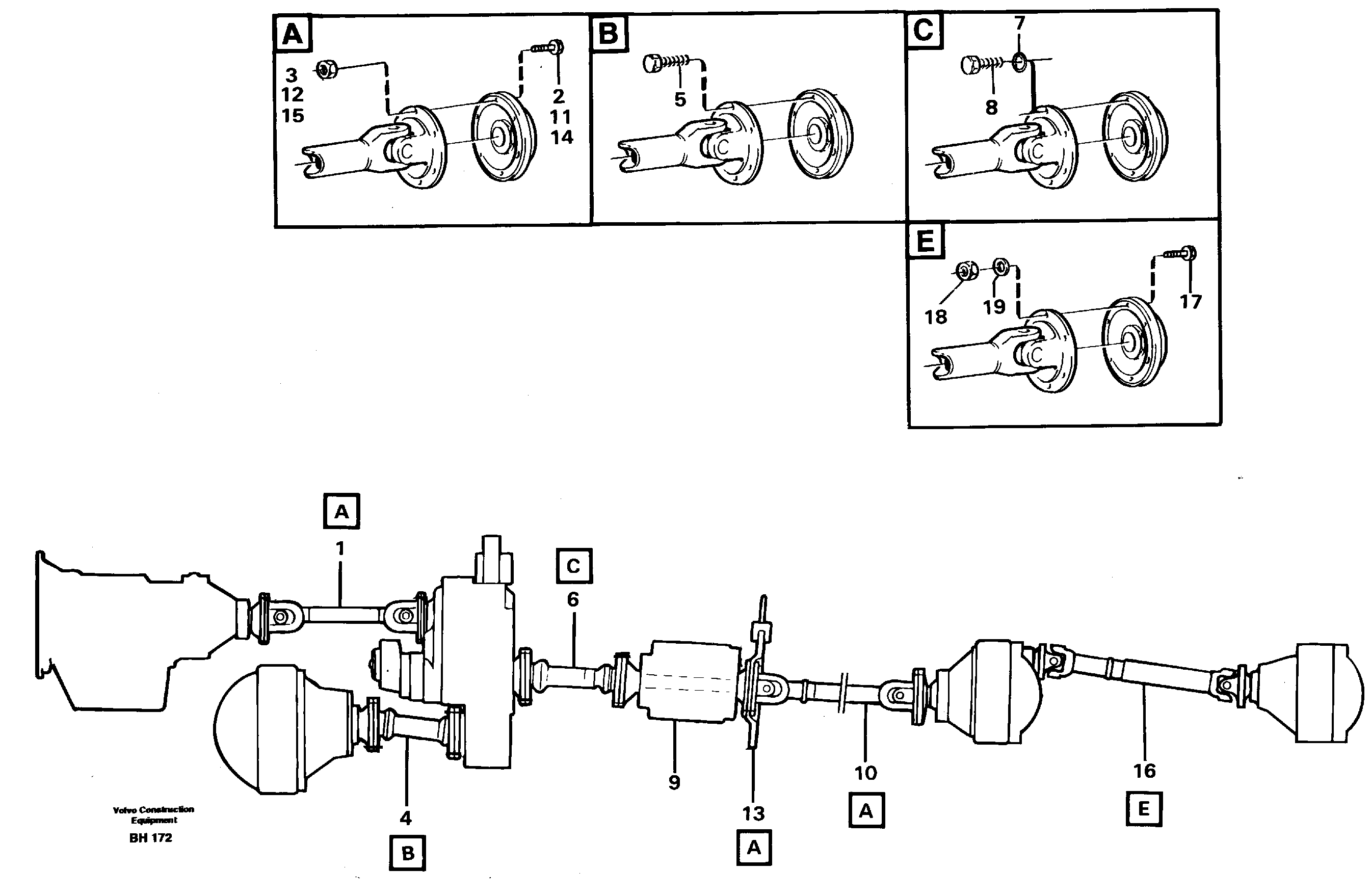 Power shafts — volvo parts diagram