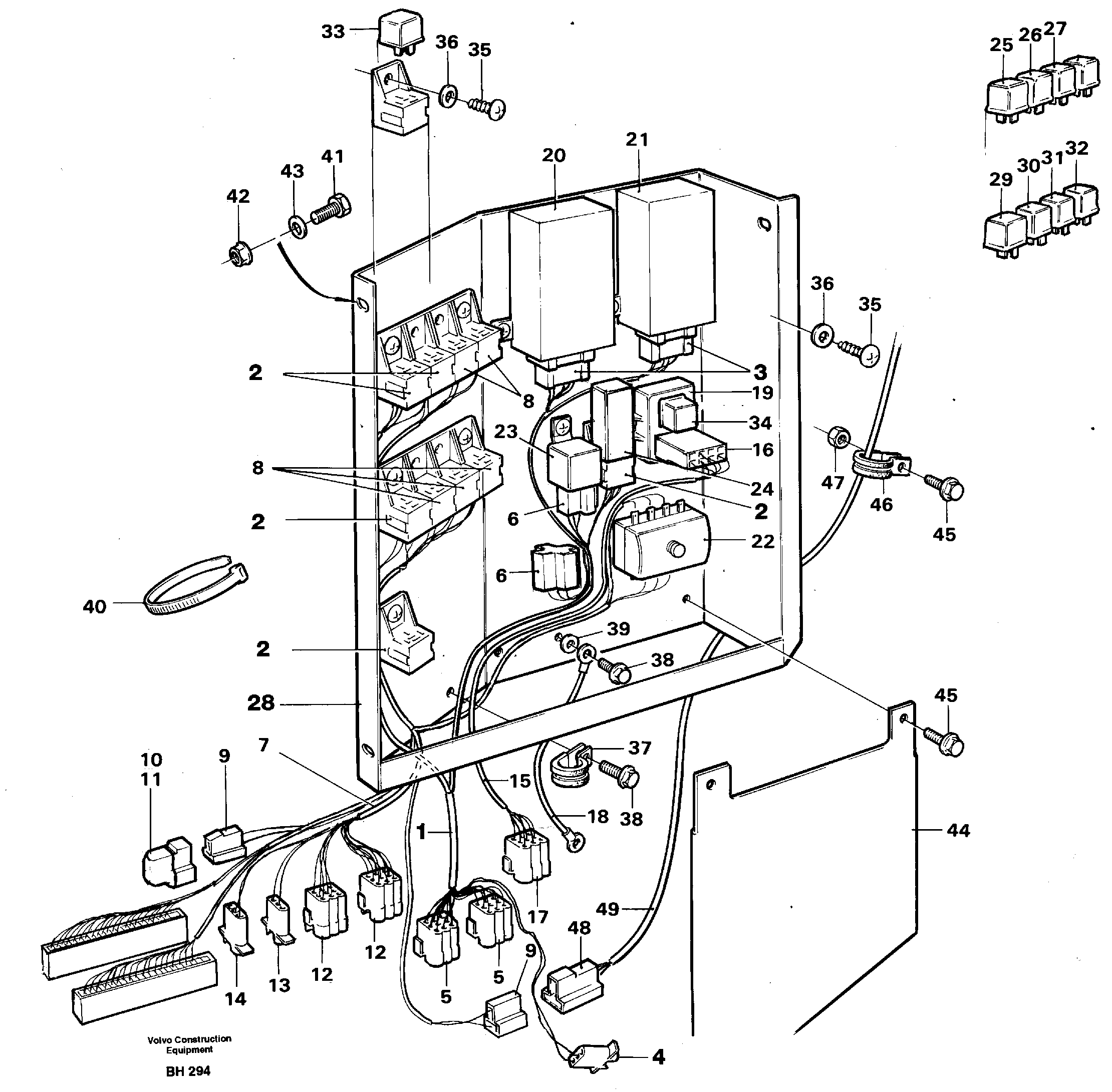 Distribution box, left — volvo parts diagram