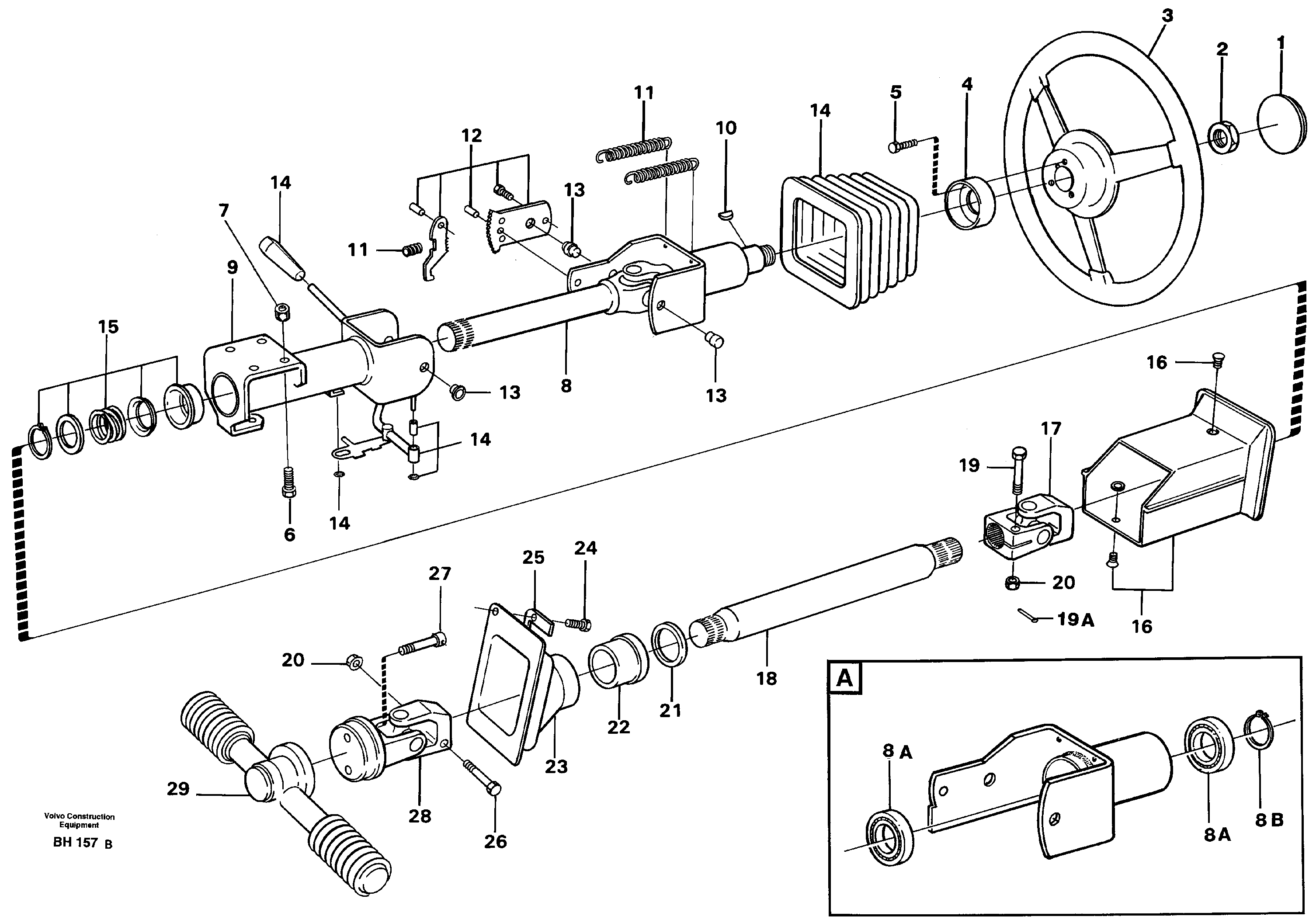 Steering gear — volvo parts diagram