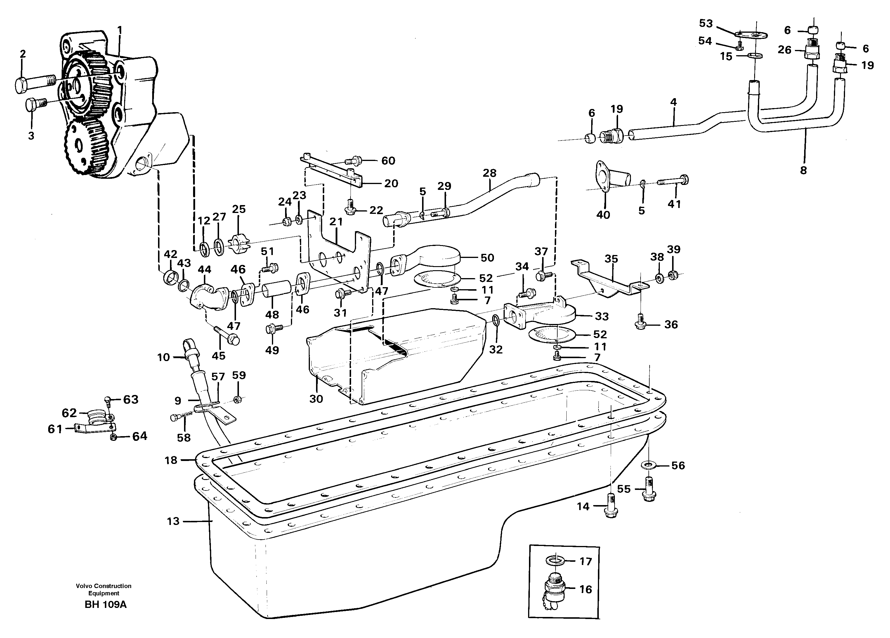 Lubricating oil system — volvo parts diagram