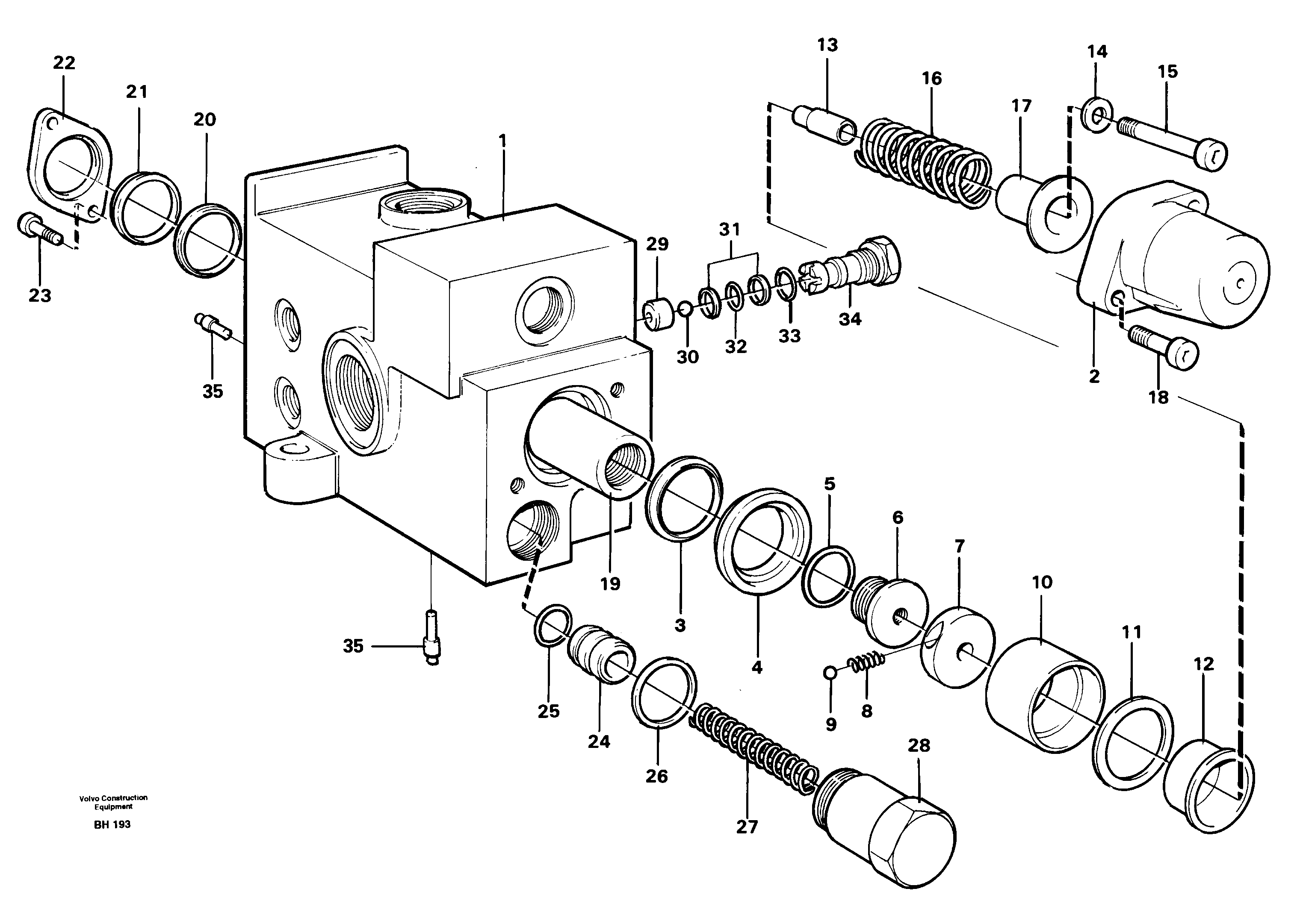 Valve, circuit body and return valve — volvo parts diagram