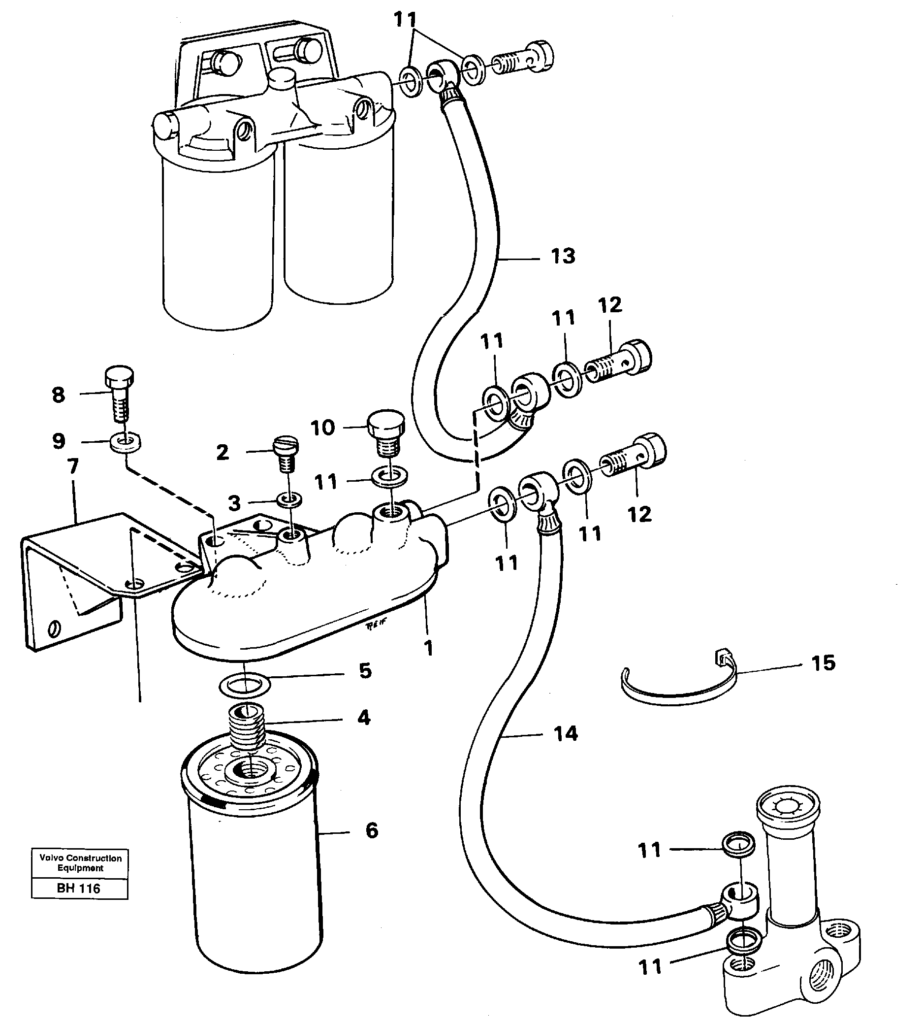 Extra fuel filter  90520 — volvo parts diagram