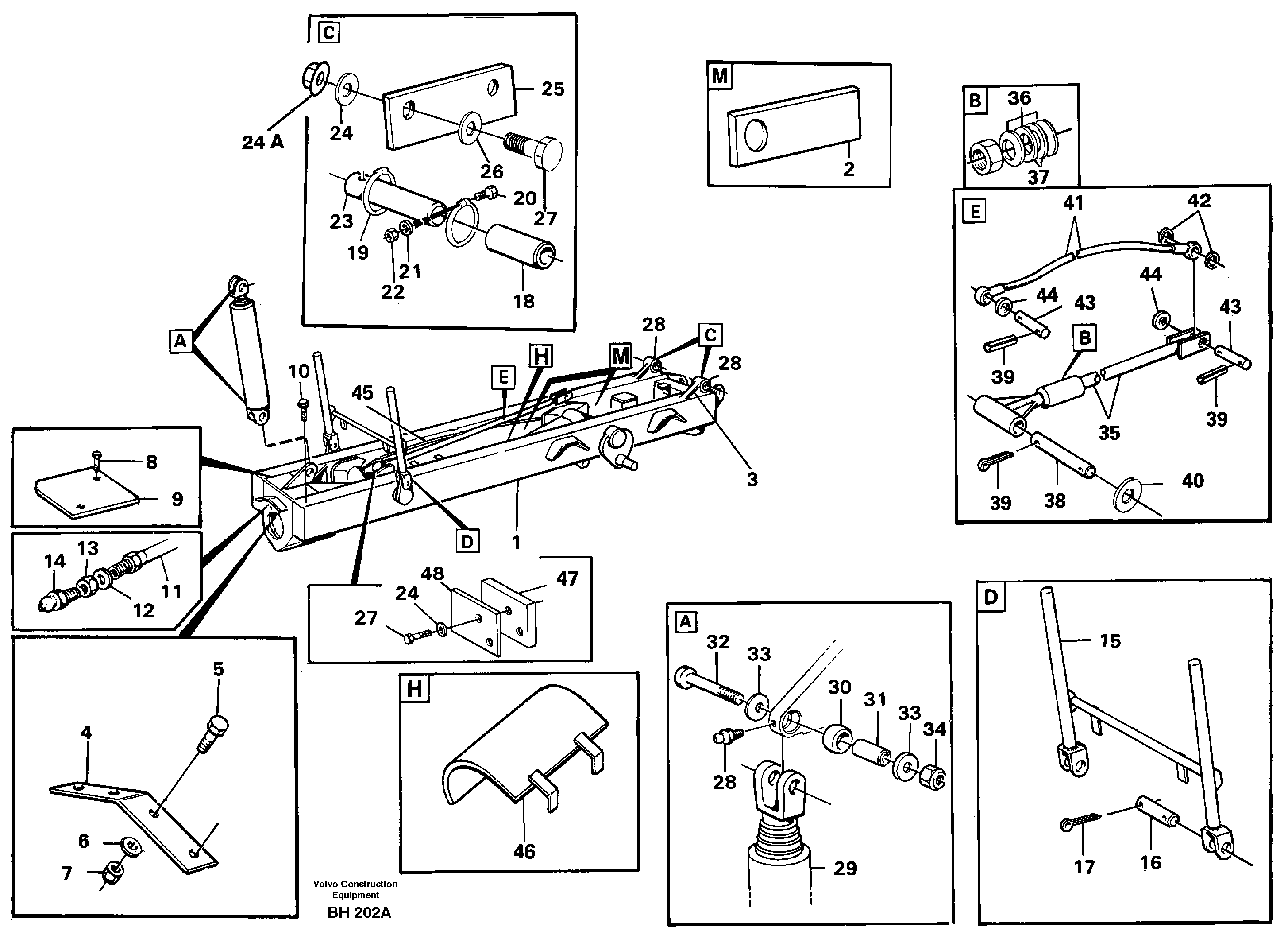 Frame trailer — volvo parts diagram