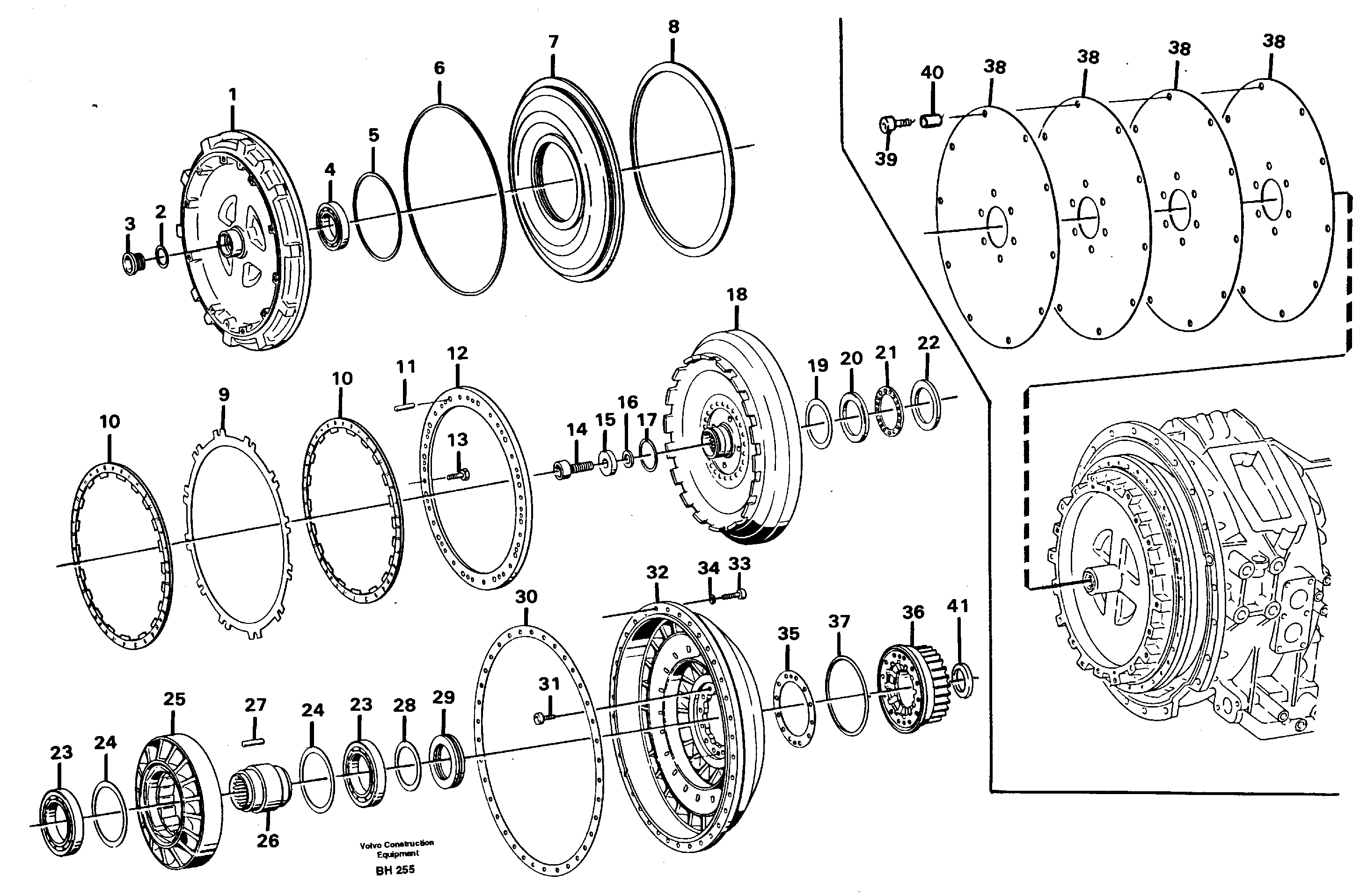 Torque converter — volvo parts diagram