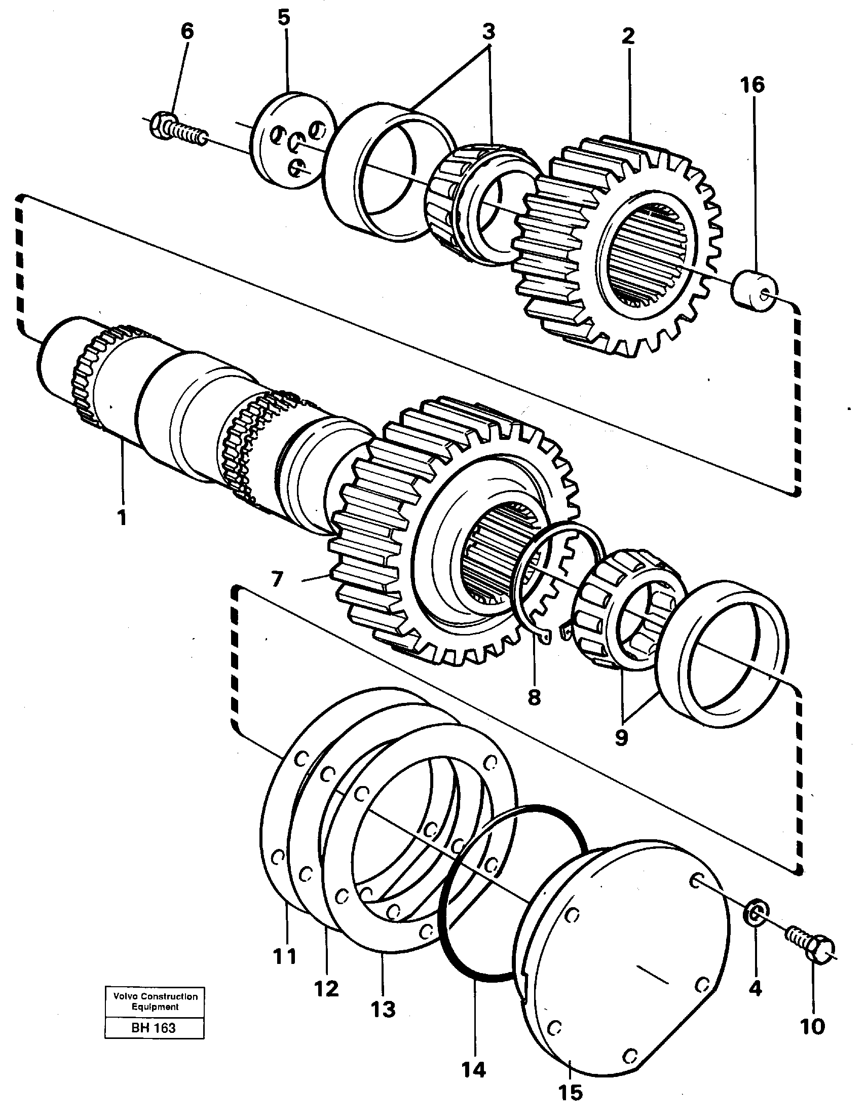 Intermediate shaft — volvo parts diagram