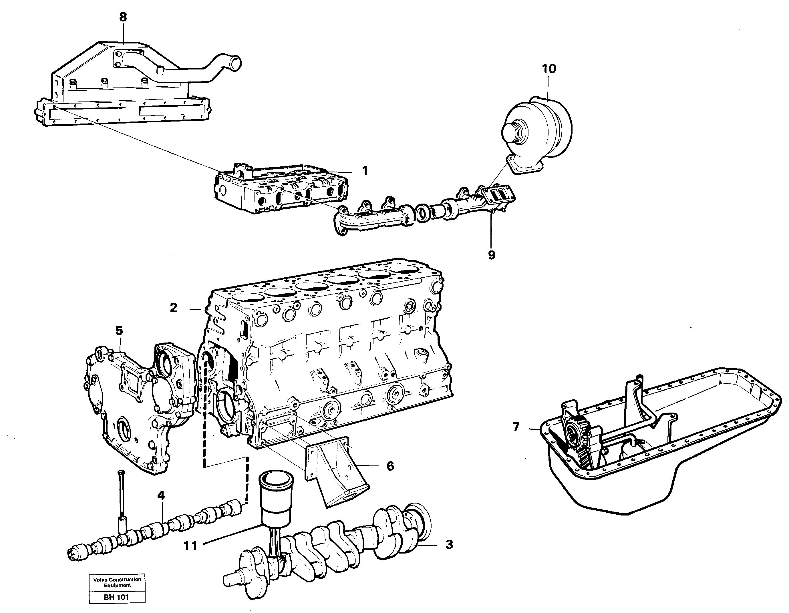 Engine, assembly — volvo parts diagram