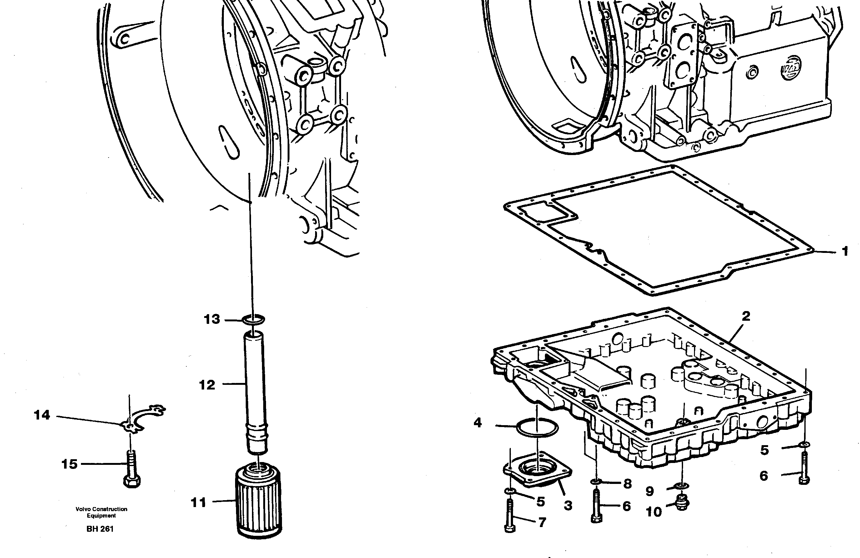 Oil sump — volvo parts diagram