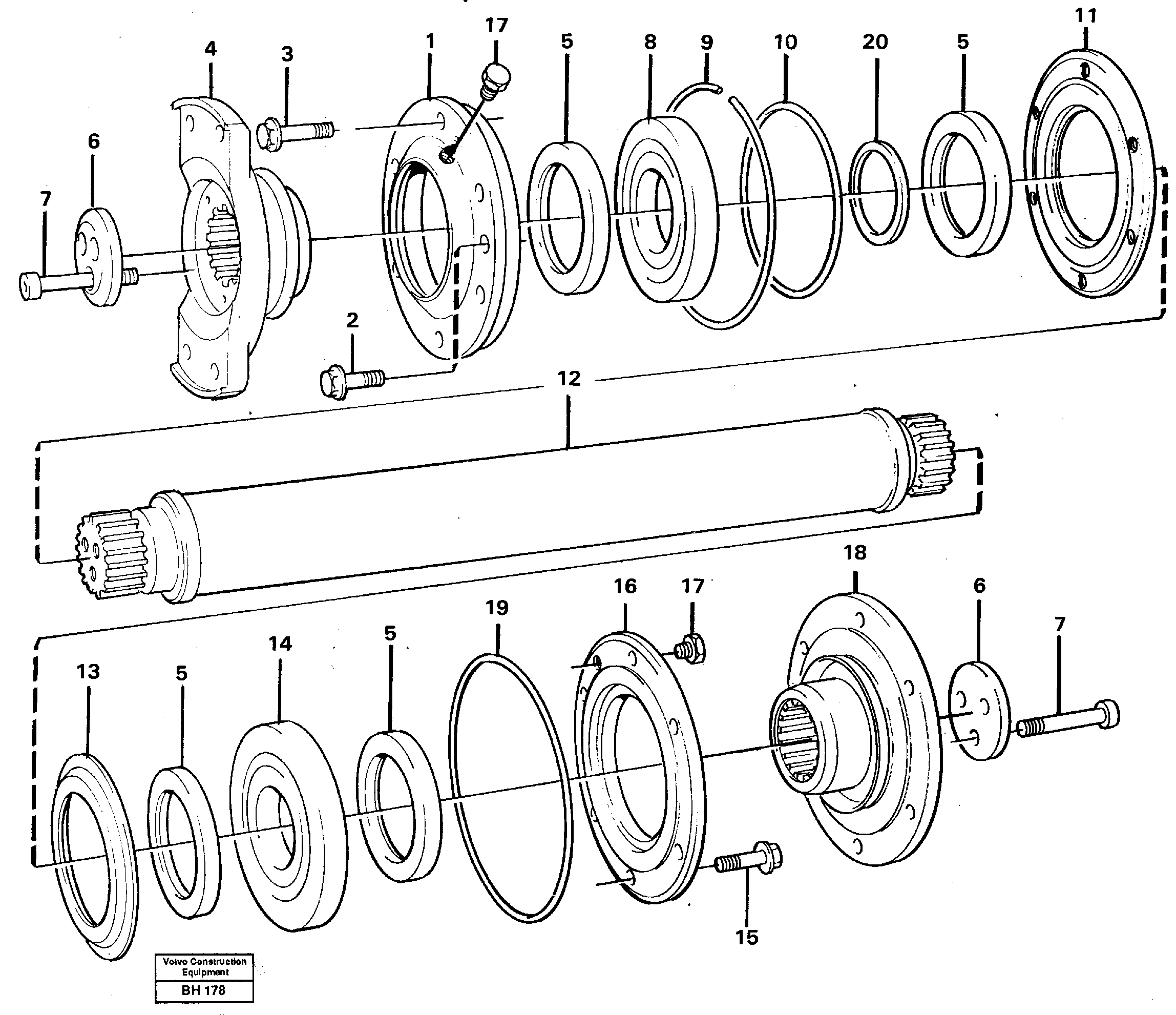 Intermediate shaft — volvo parts diagram