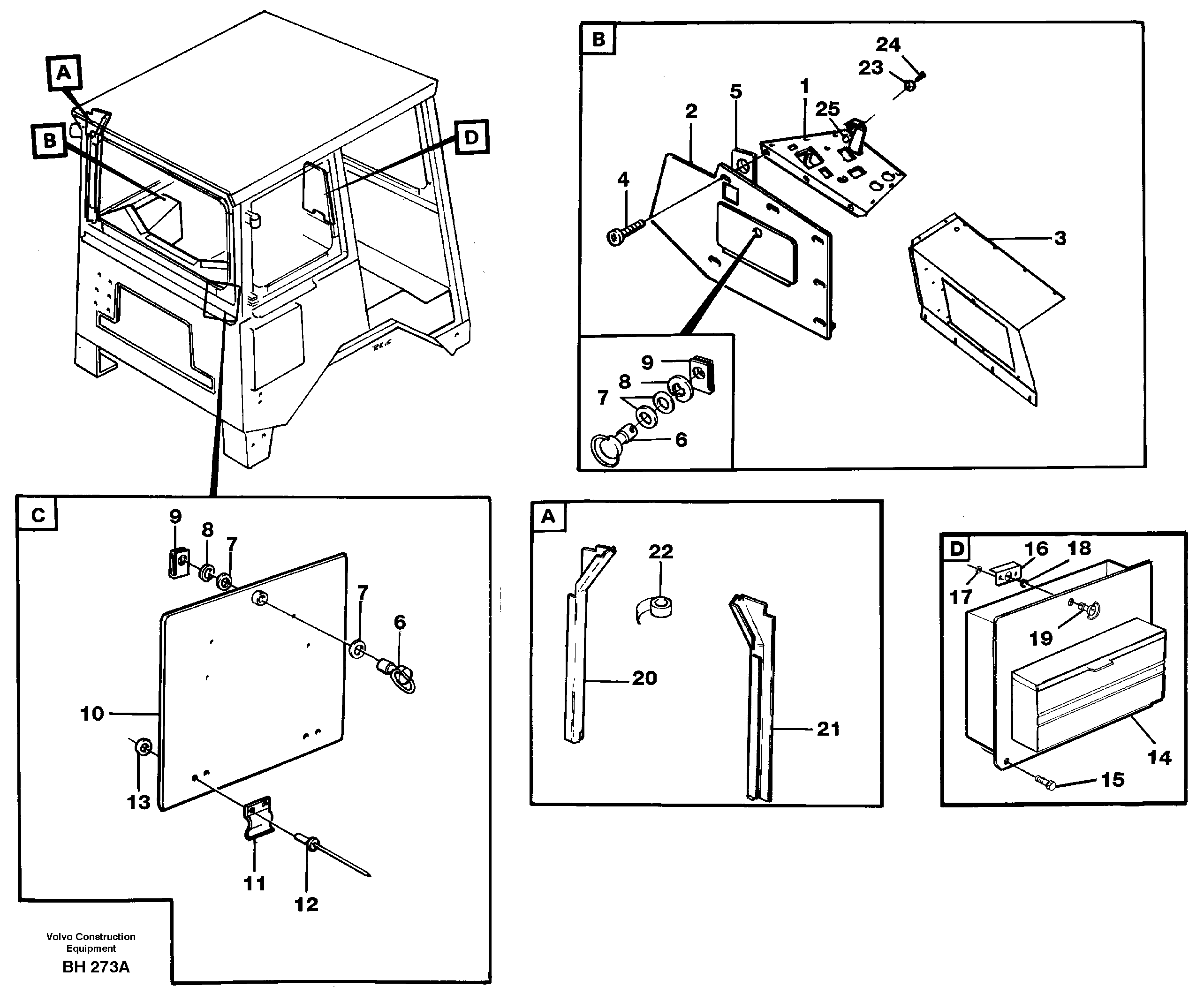 Cover plates and doors — volvo parts diagram