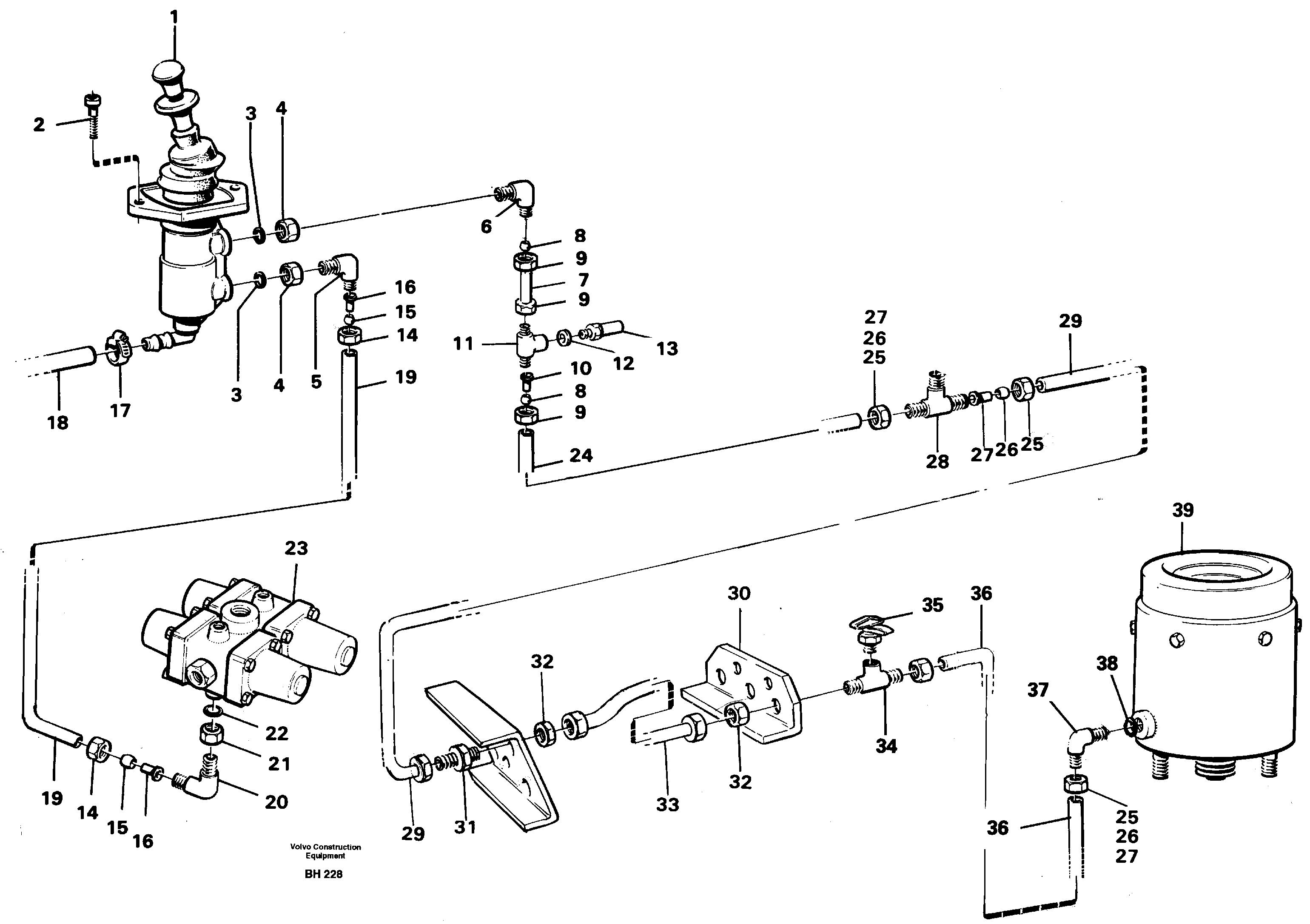 Parking brake — volvo parts diagram